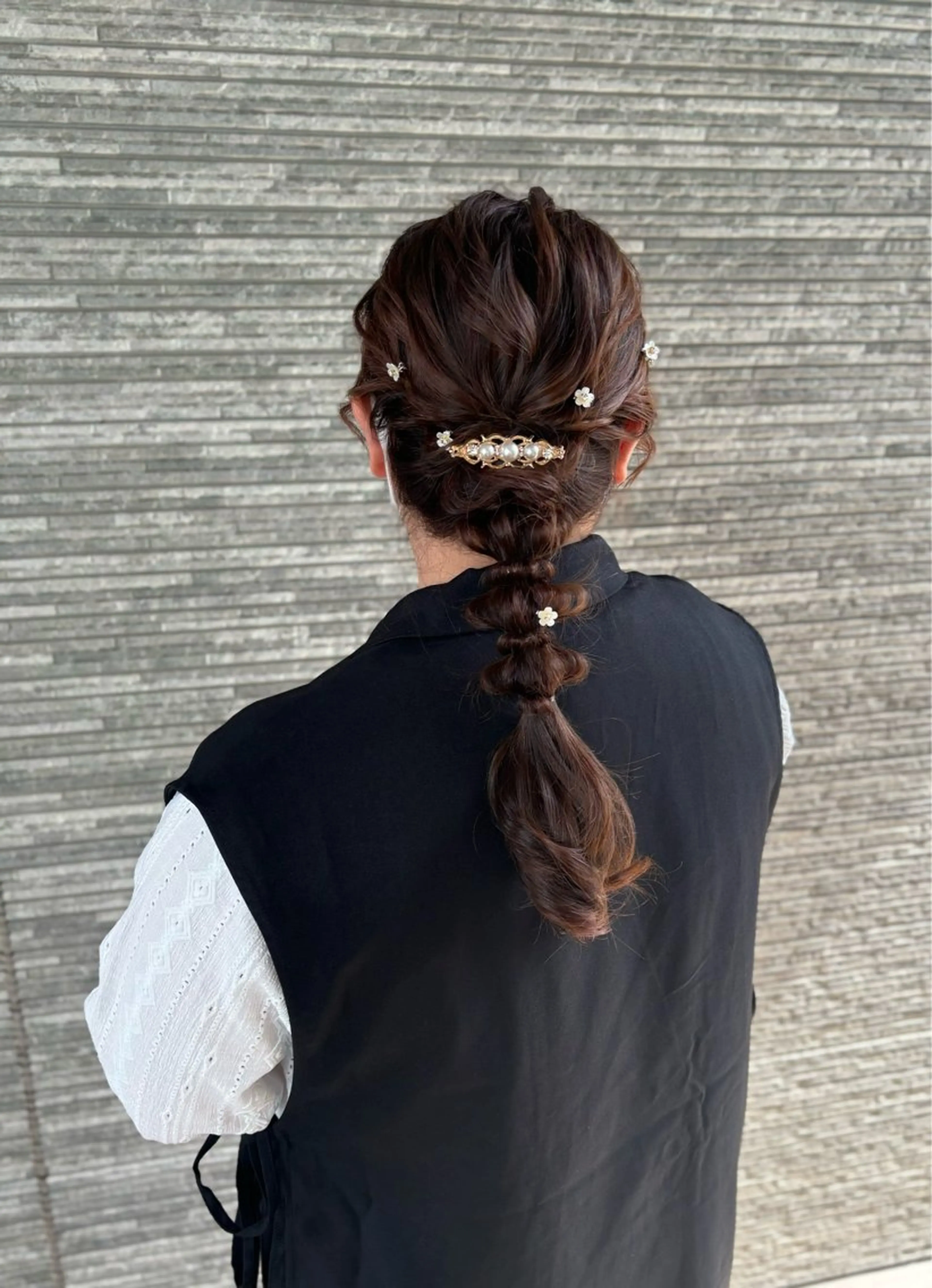 セミロング ヘアアレンジ たんの さゆのヘアスタイル