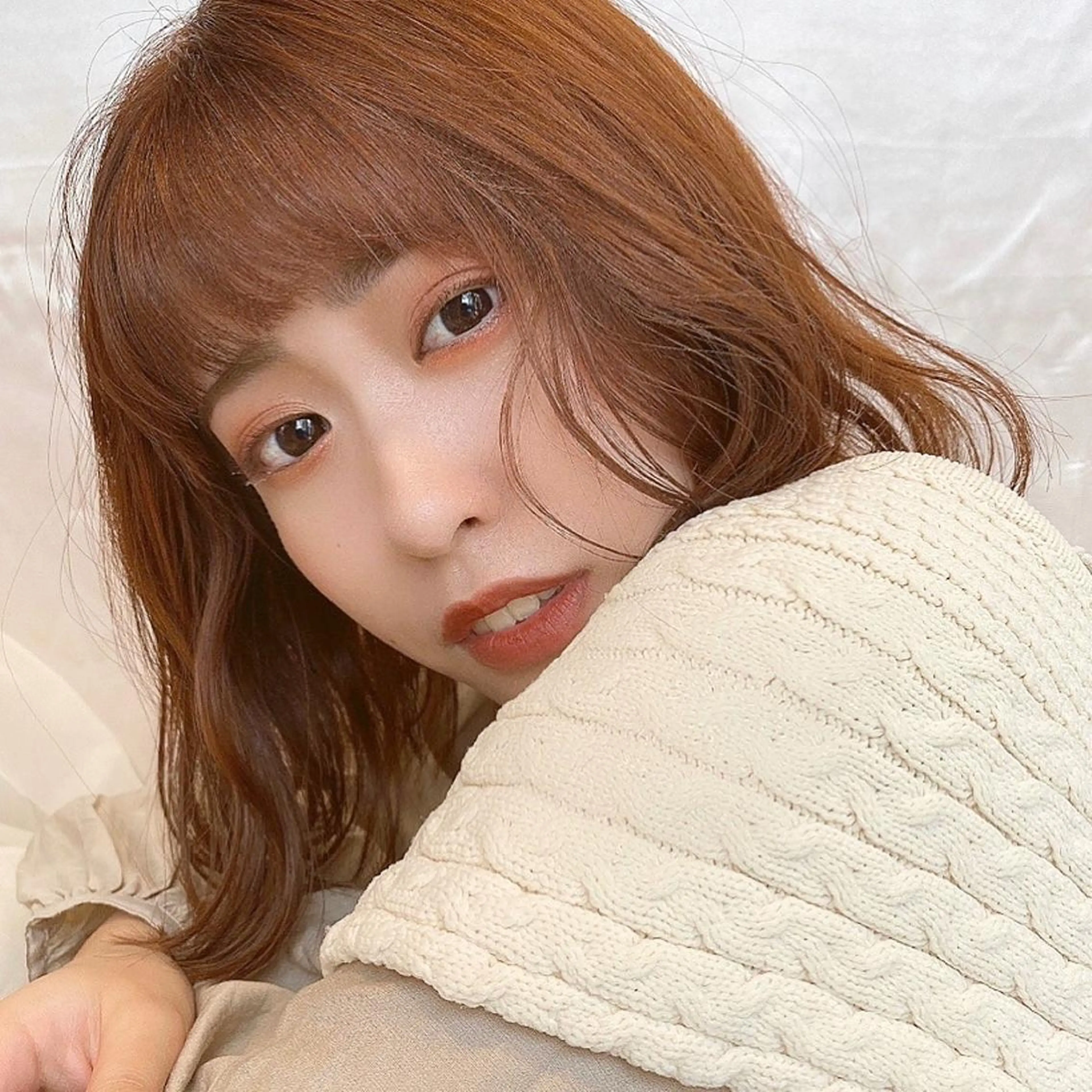 ミディアム カラー ヘアアレンジ 対馬 粘音のヘアスタイル