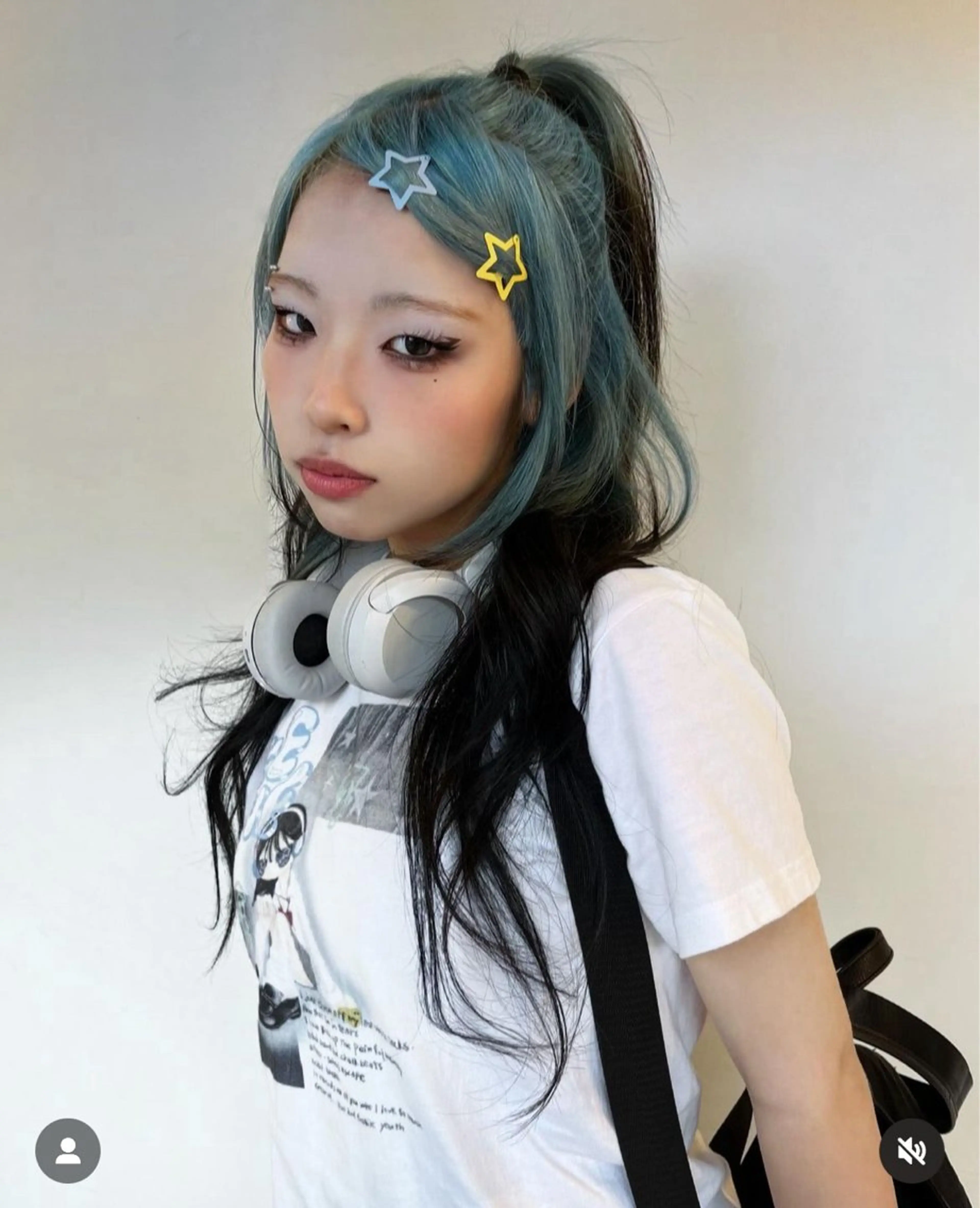 セミロング カラー ヘアアレンジ ヘアカラー @kyoniyy KYONIのヘアスタイル