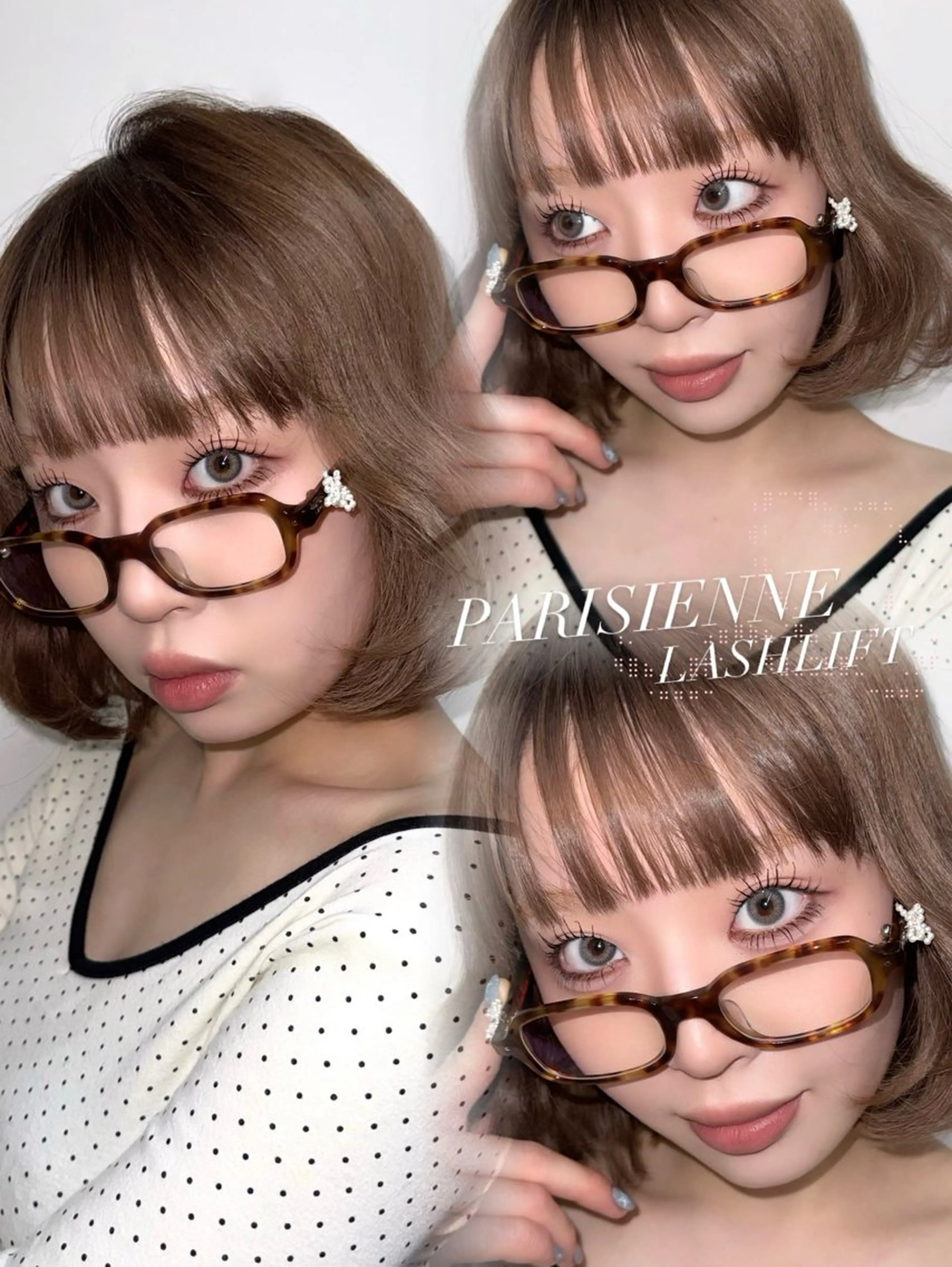 マツエク・マツパ パリジェンヌラッシュリフト 下まつげエクステ MOMOKA .のマツエク・マツパデザイン