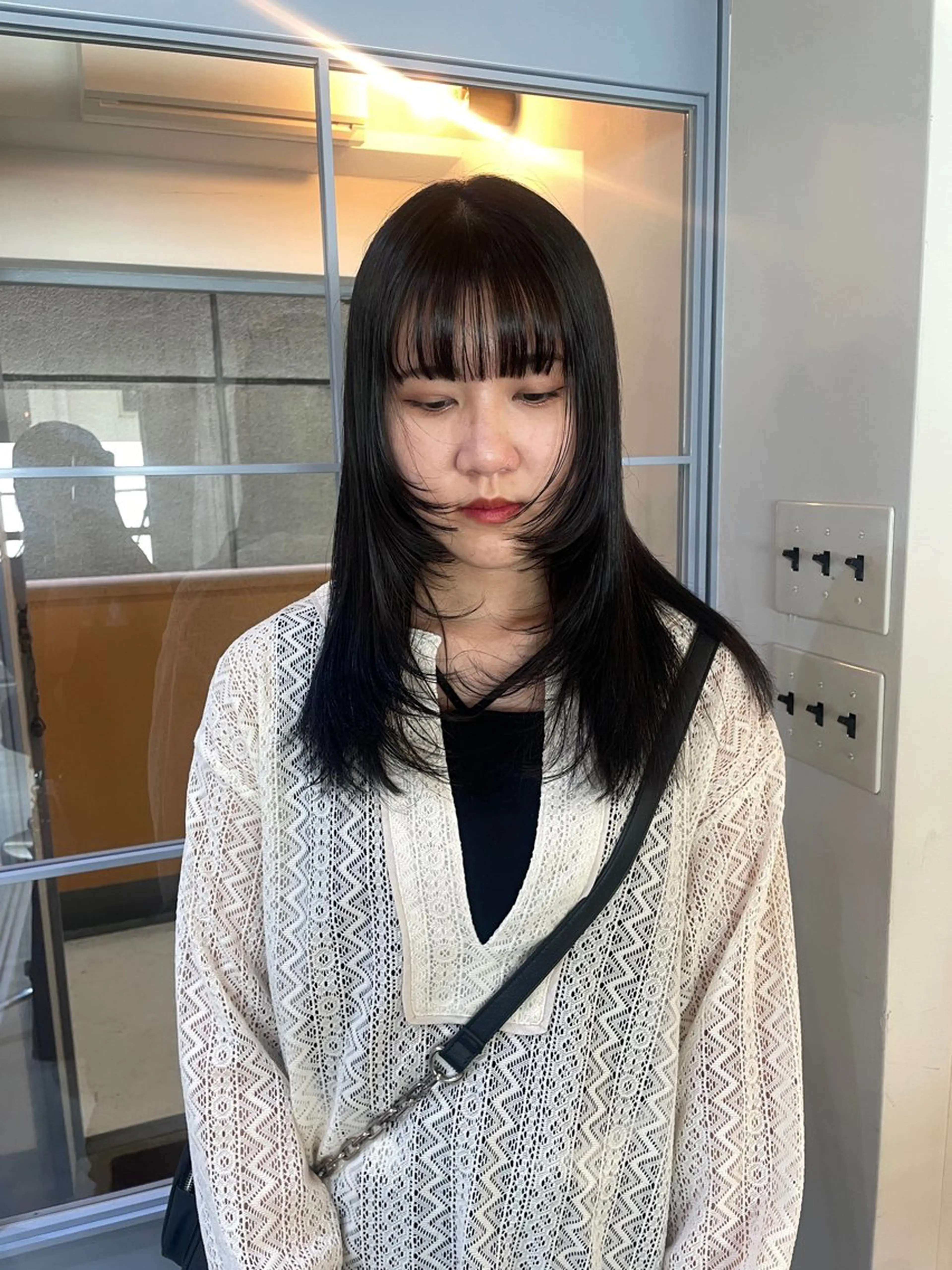 ミディアム カット miyu ハイトーン/レイヤーのヘアスタイル