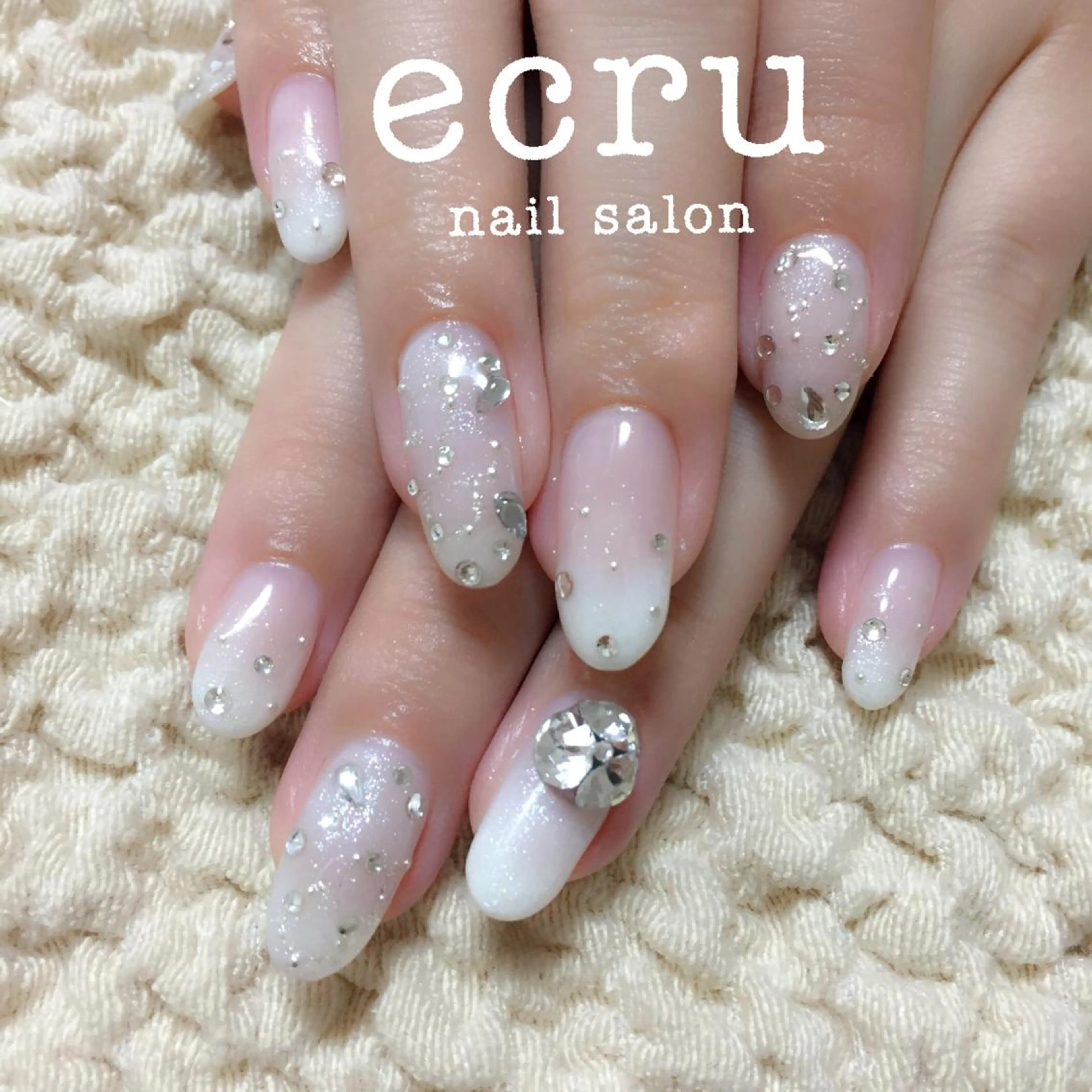 ネイル アートネイル ジェルネイル ブライダルネイル ecru nail 長谷川まきのネイルデザイン