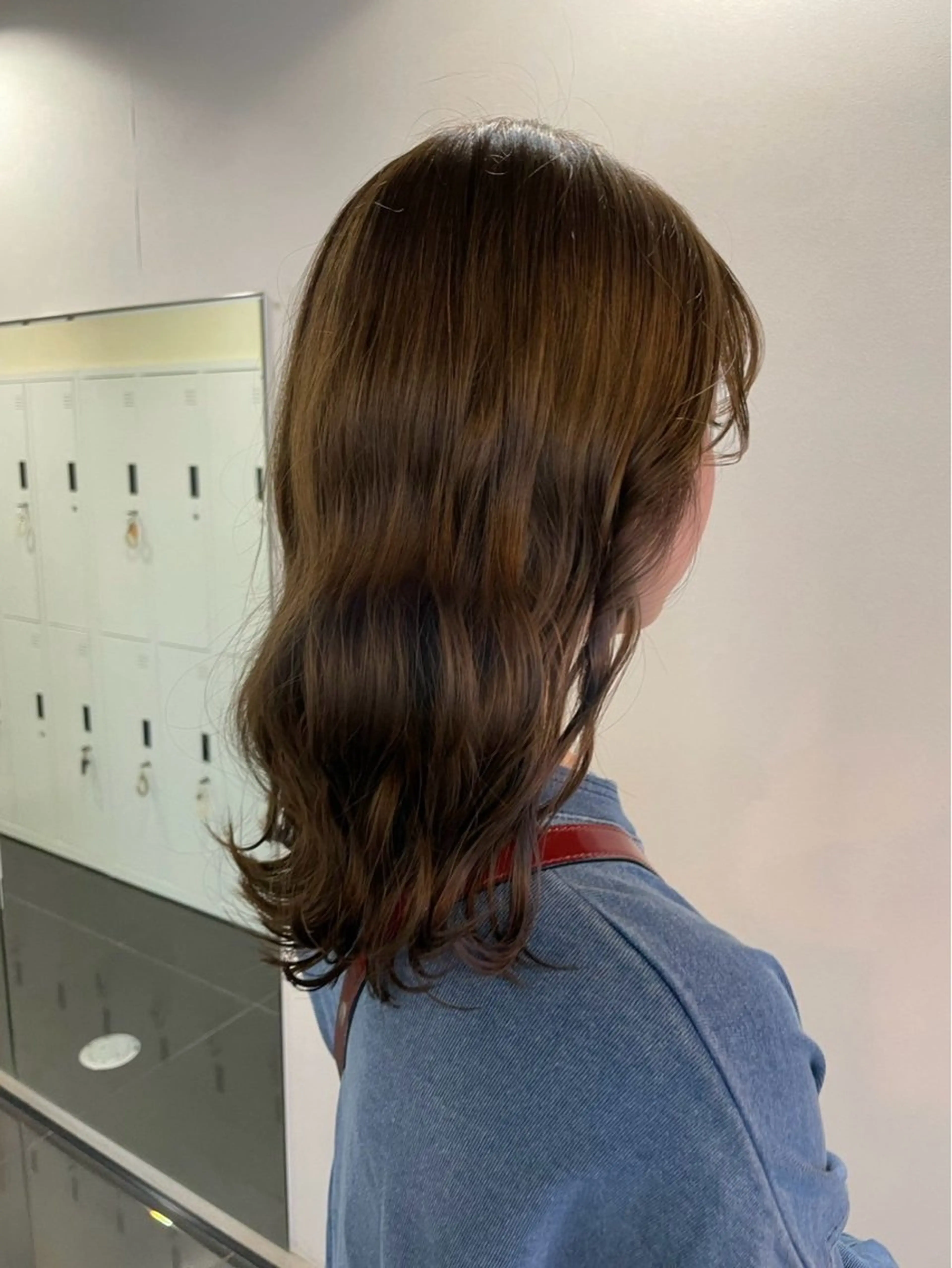 セミロング ダブルカラーベージュ カラー/tuburaのヘアスタイル