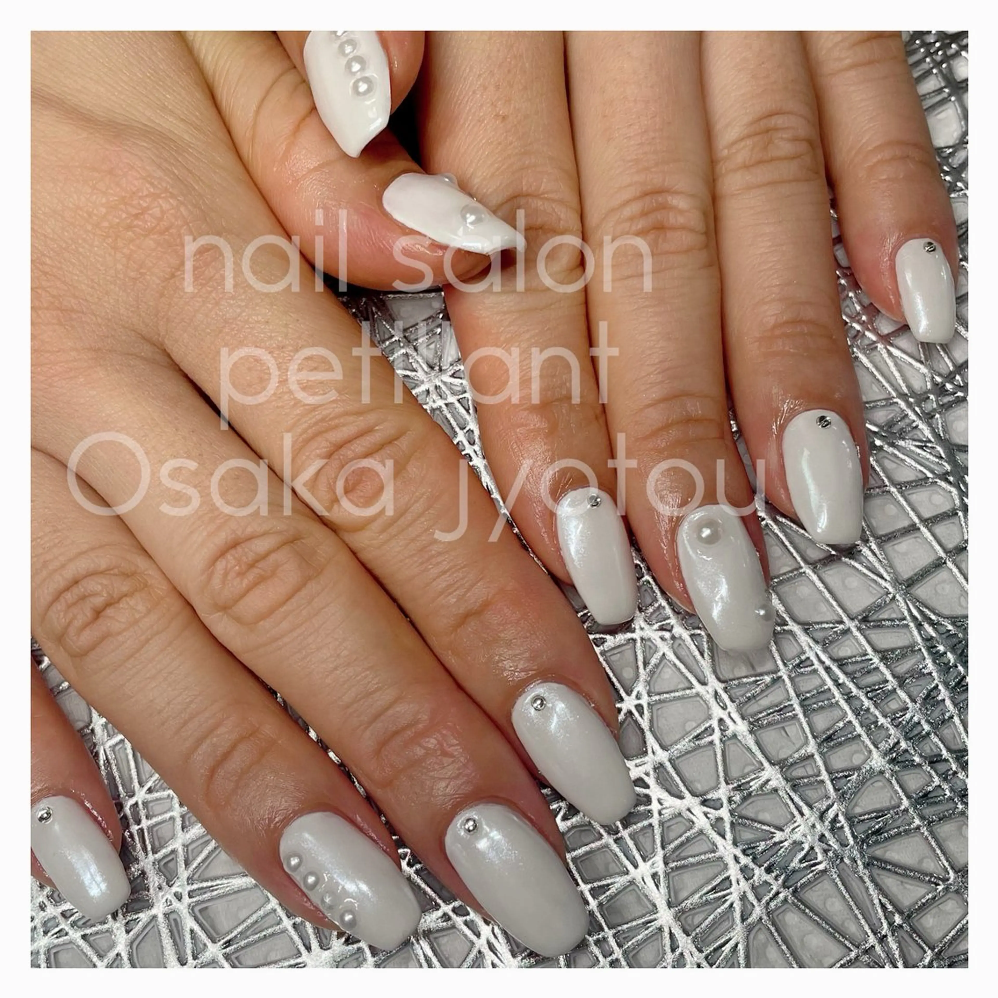 ネイル アートネイル キラキラネイル ミラーネイル nail salon petillantのネイルデザイン