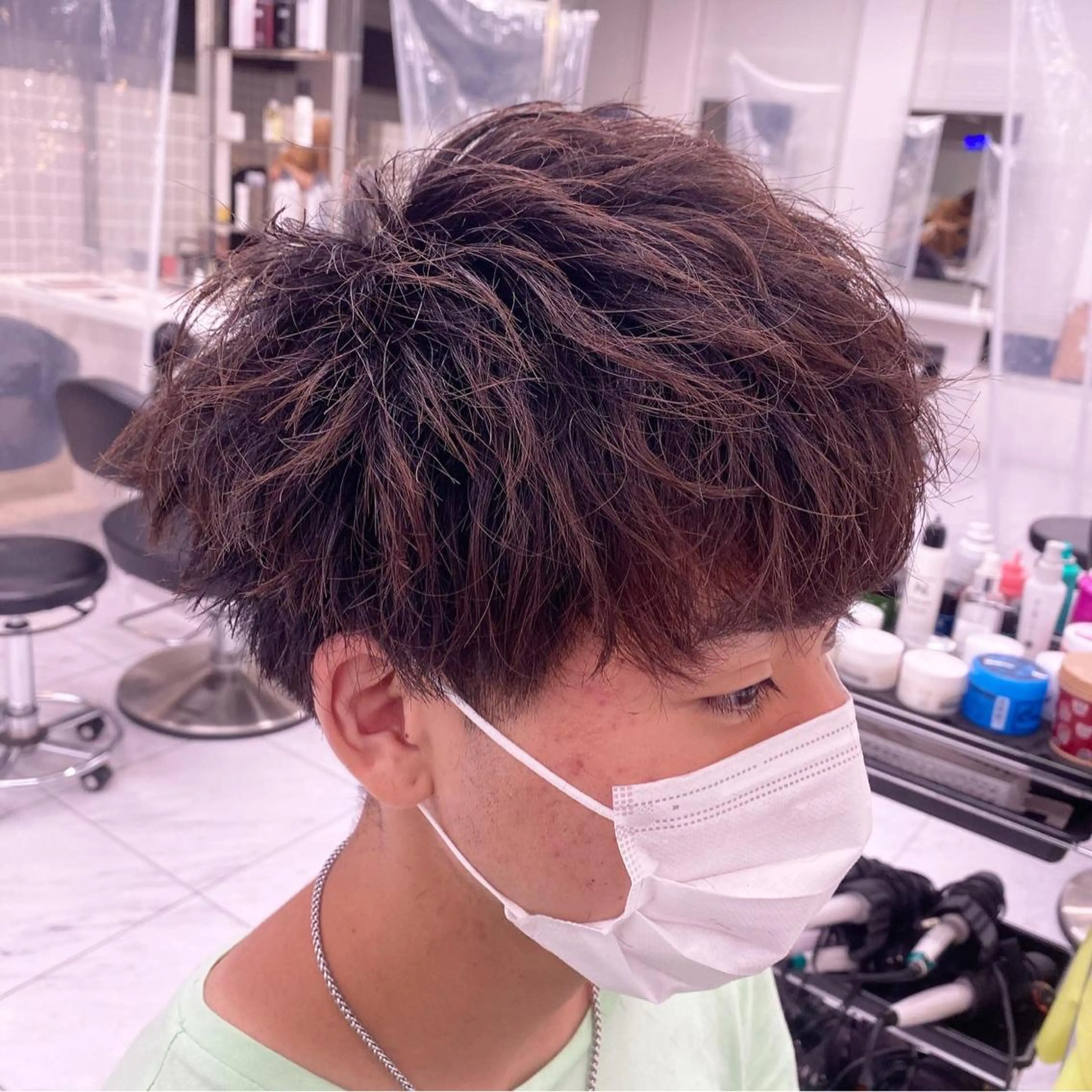 ショート ヘアアレンジ 縮毛矯正/髪質改善/ ブリーチ毛/木元渓太のヘアスタイル
