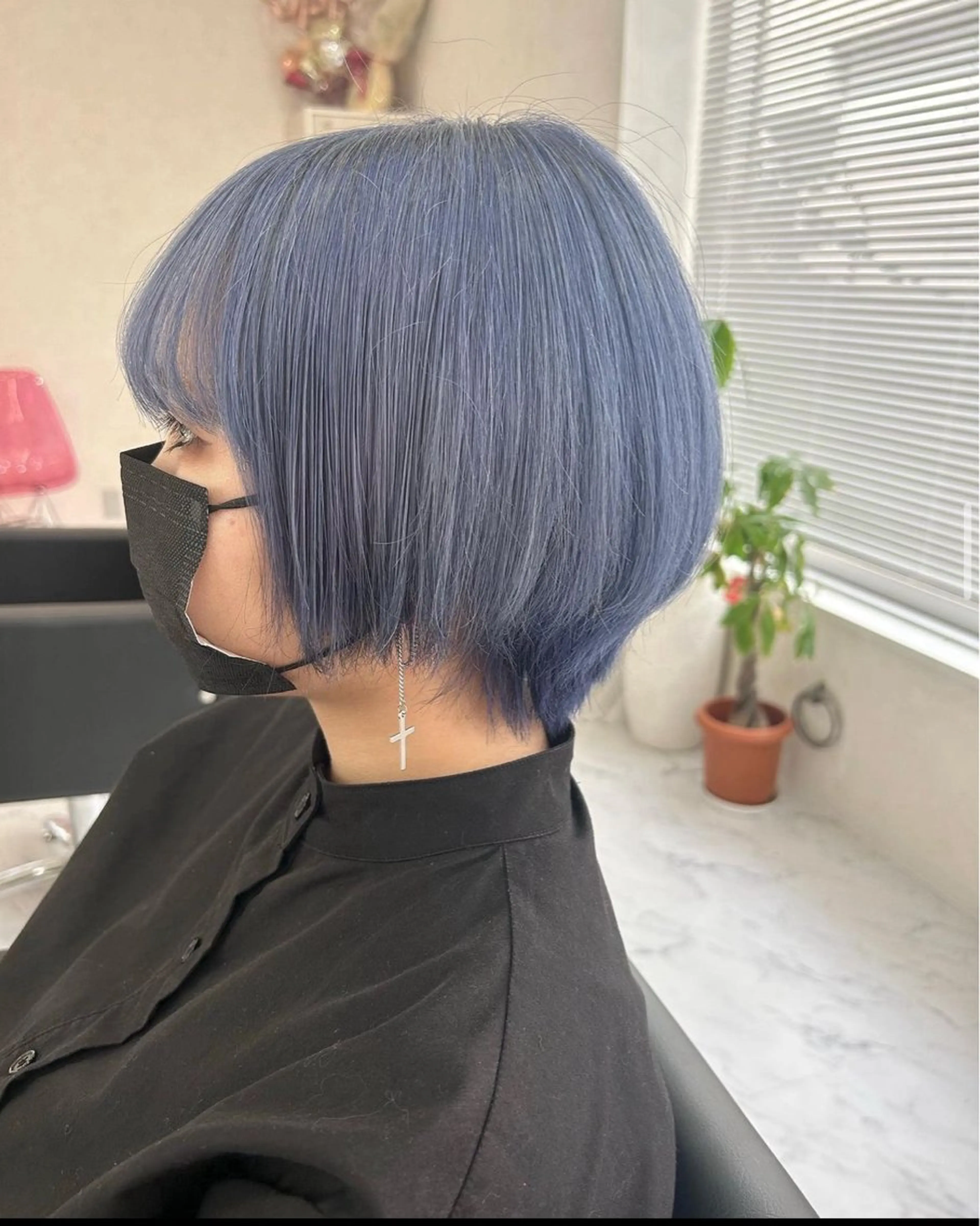 ショート カラー ヘアカラー ハイトーン/韓国風 🤍Nacchi🐈のマツエク・マツパデザイン