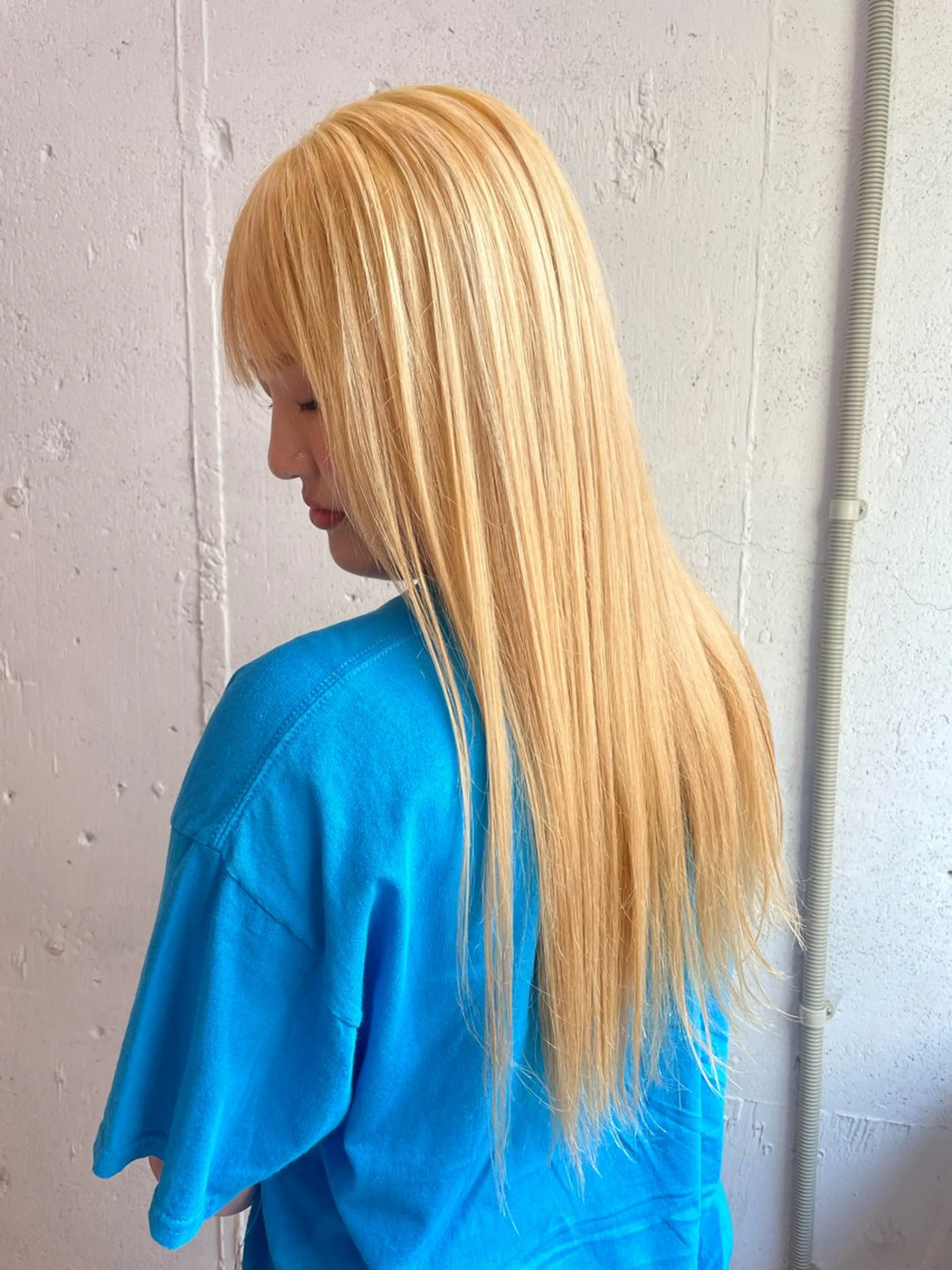 ロング カット ヘアカラー トリートメント hisano / ハイトーン･透明感のヘアスタイル