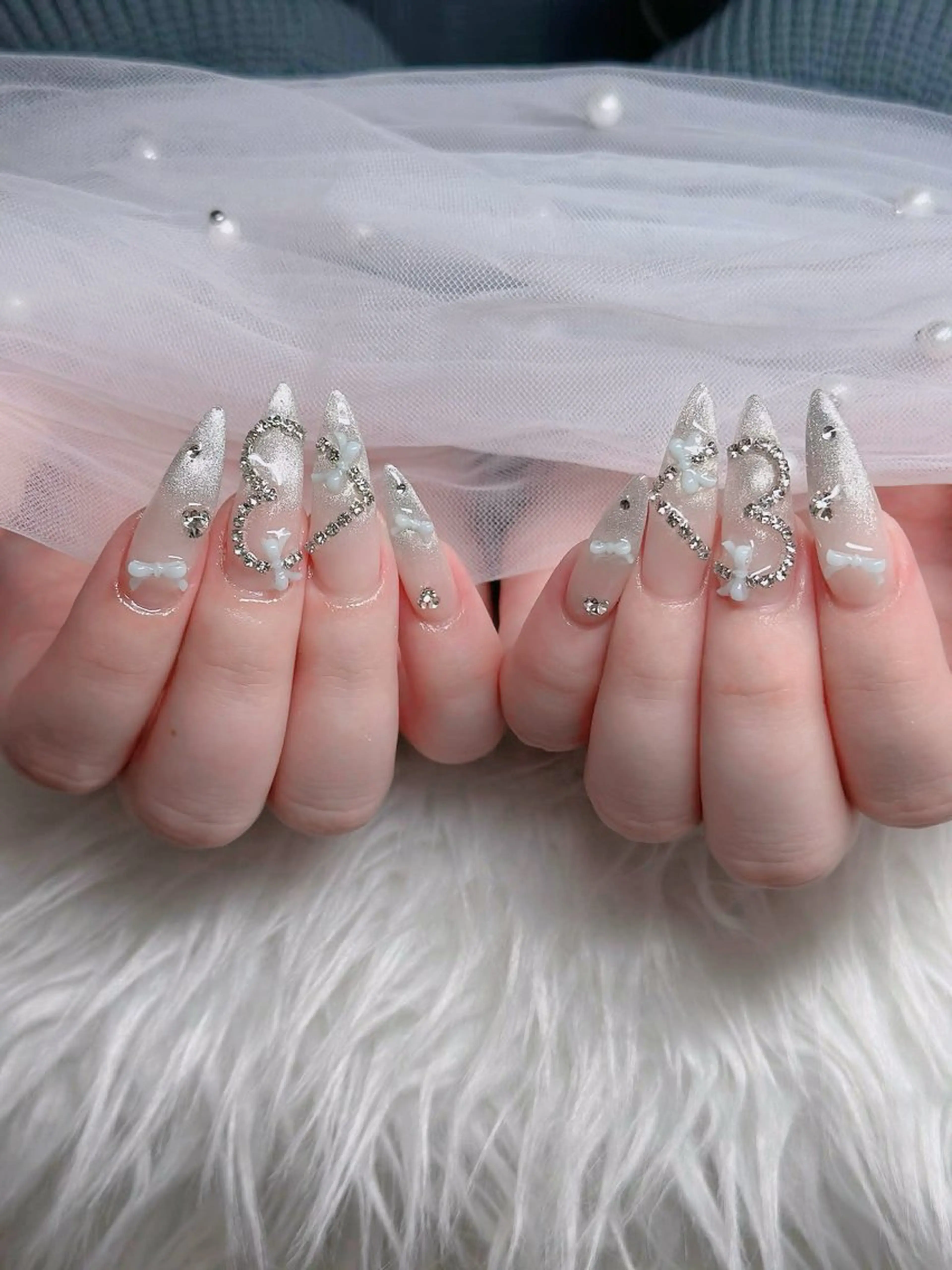 ネイル アートネイル ボルドー フレンチネイル ジェルネイル 氷ネイル・うるうるネイル ハンドネイル H.baby Nail Salonのネイルデザイン