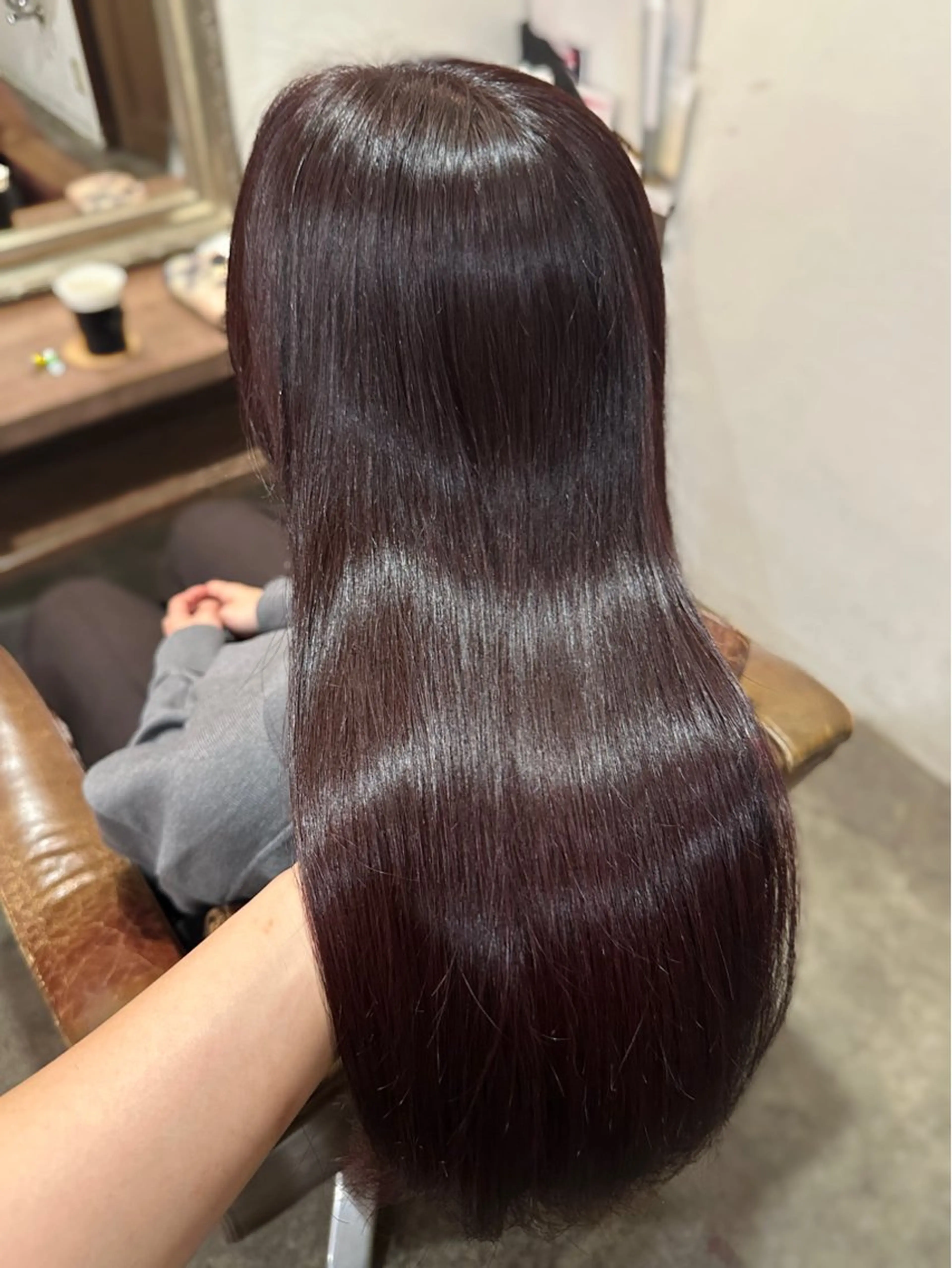 ロング カラー ヘアカラー トリートメント ✨艶カラー/韓国ヘア ✨momoriのヘアスタイル