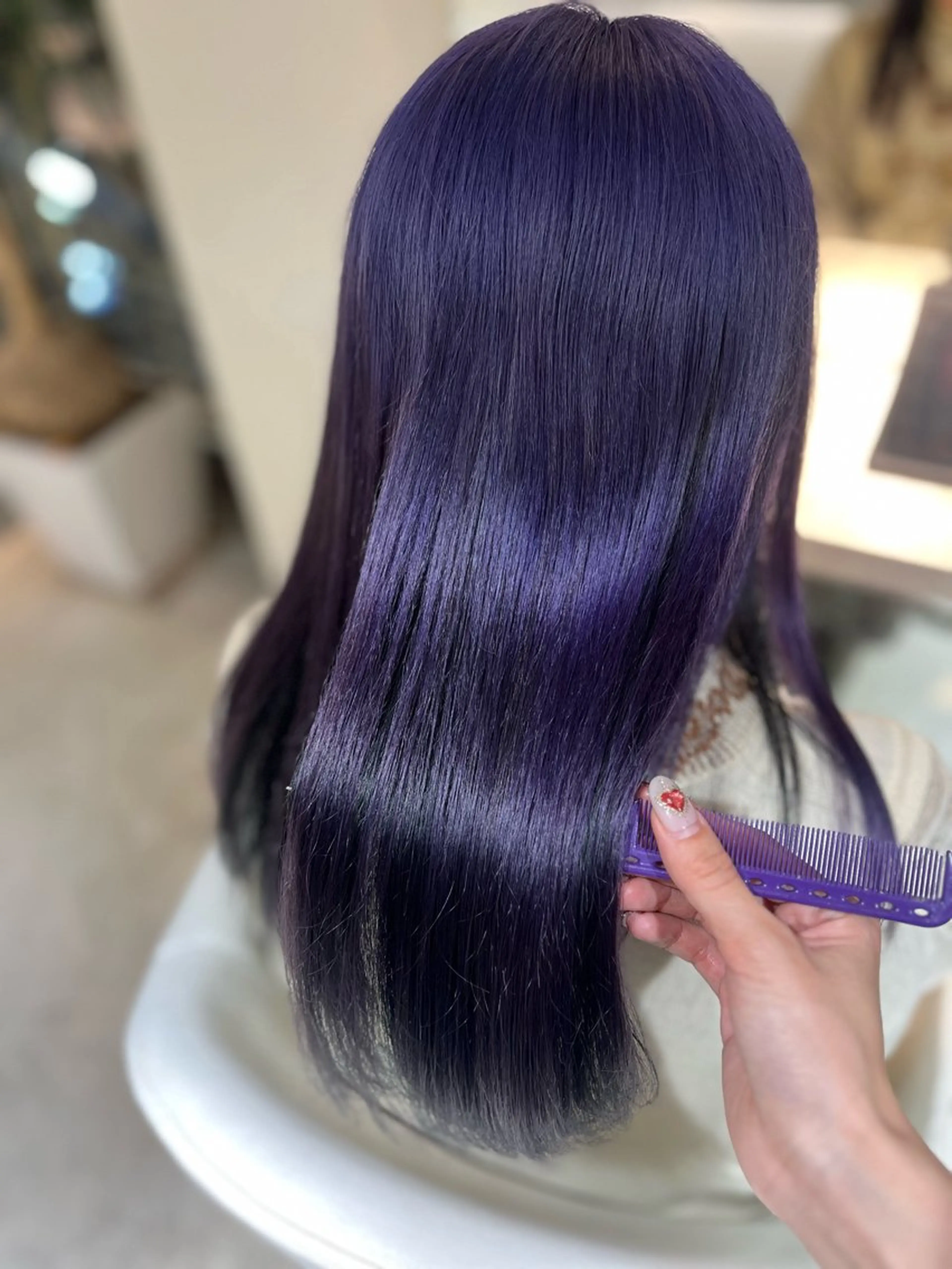 ロング カラー ブリーチ 縮毛矯正 ヘアカラー トリートメント 🦋🫧艶髪カラー 🫧🦋あいりのヘアスタイル
