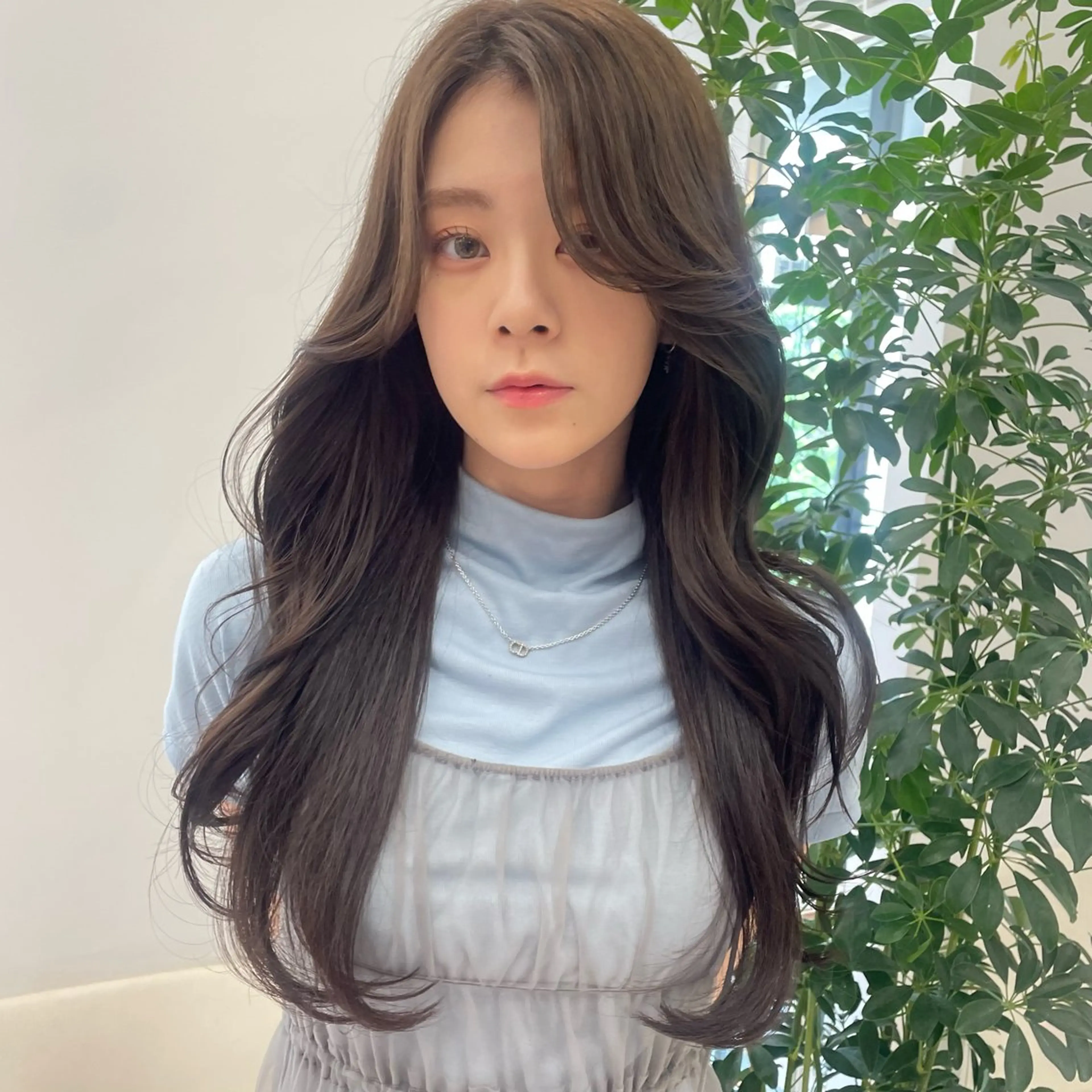 ロング カット 💗韓国ヘア/透明感 💗若菜あいこのヘアスタイル