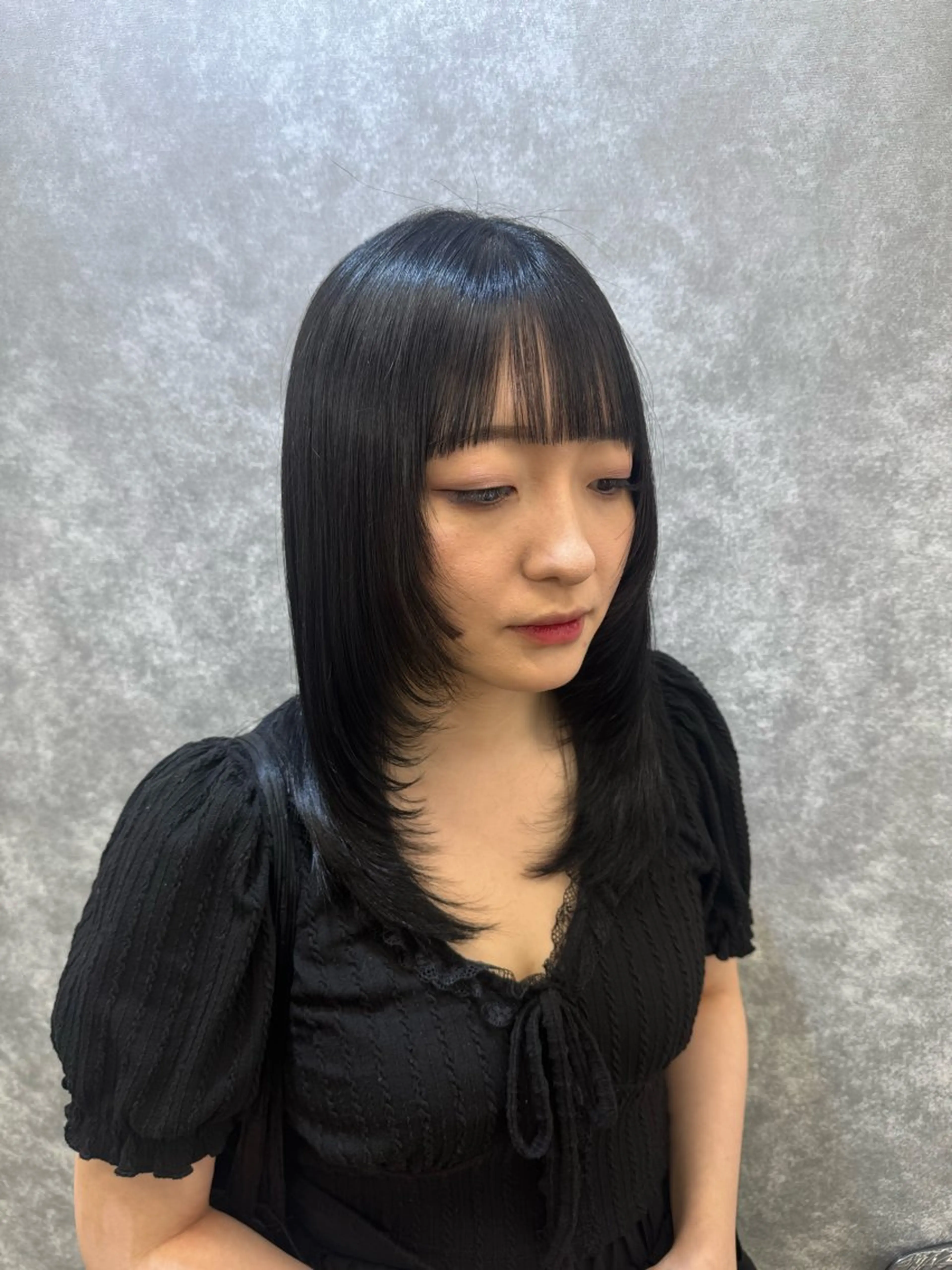 ロング カラー パーマ カット ヘアカラー 縮毛矯正 🕯コバ/レイヤー/ 複雑履歴美髪縮毛🕯のヘアスタイル