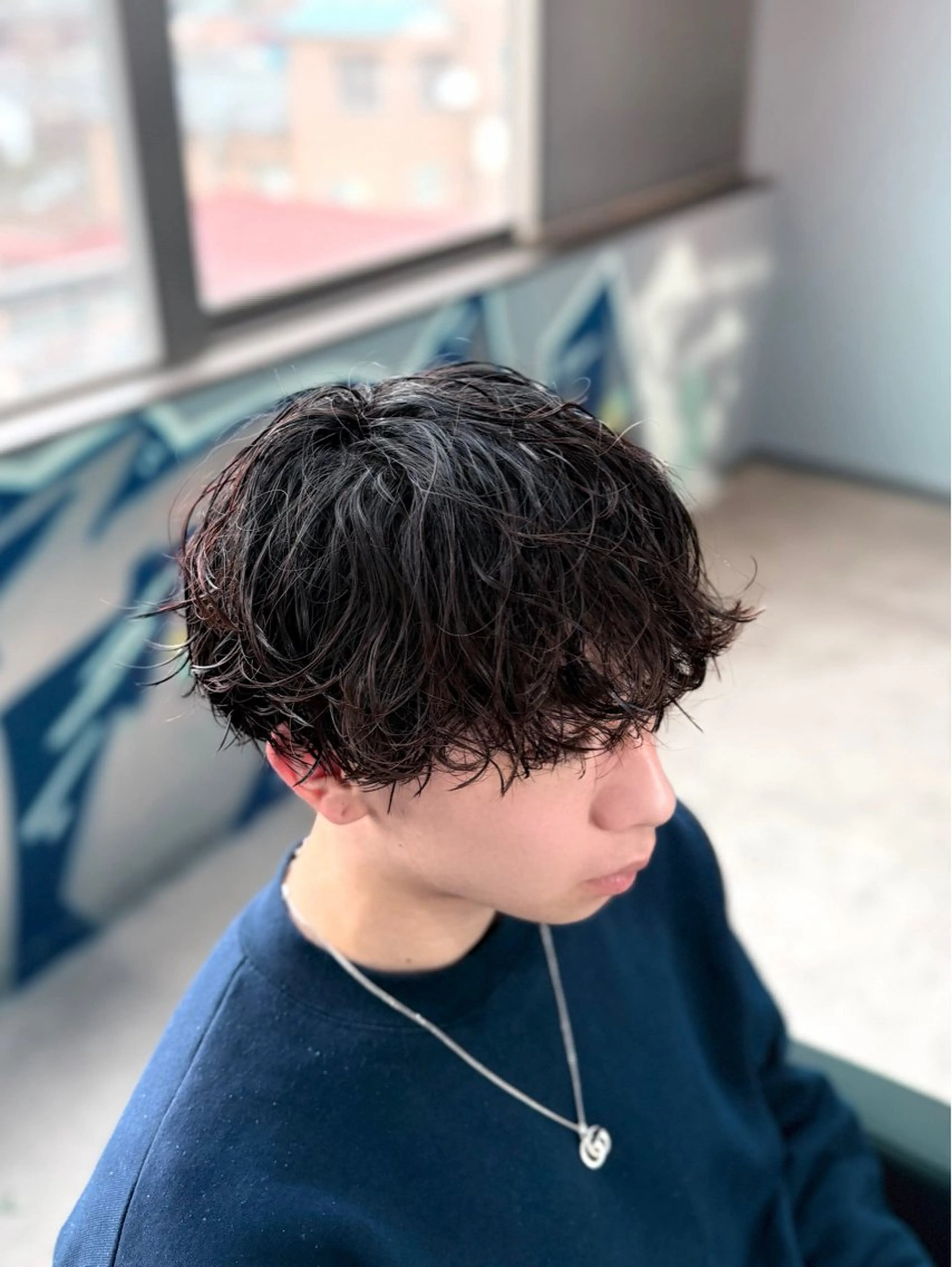 メンズ メンズパーマ メンズバレイヤージュ 🔥千咲斗のヘアスタイル