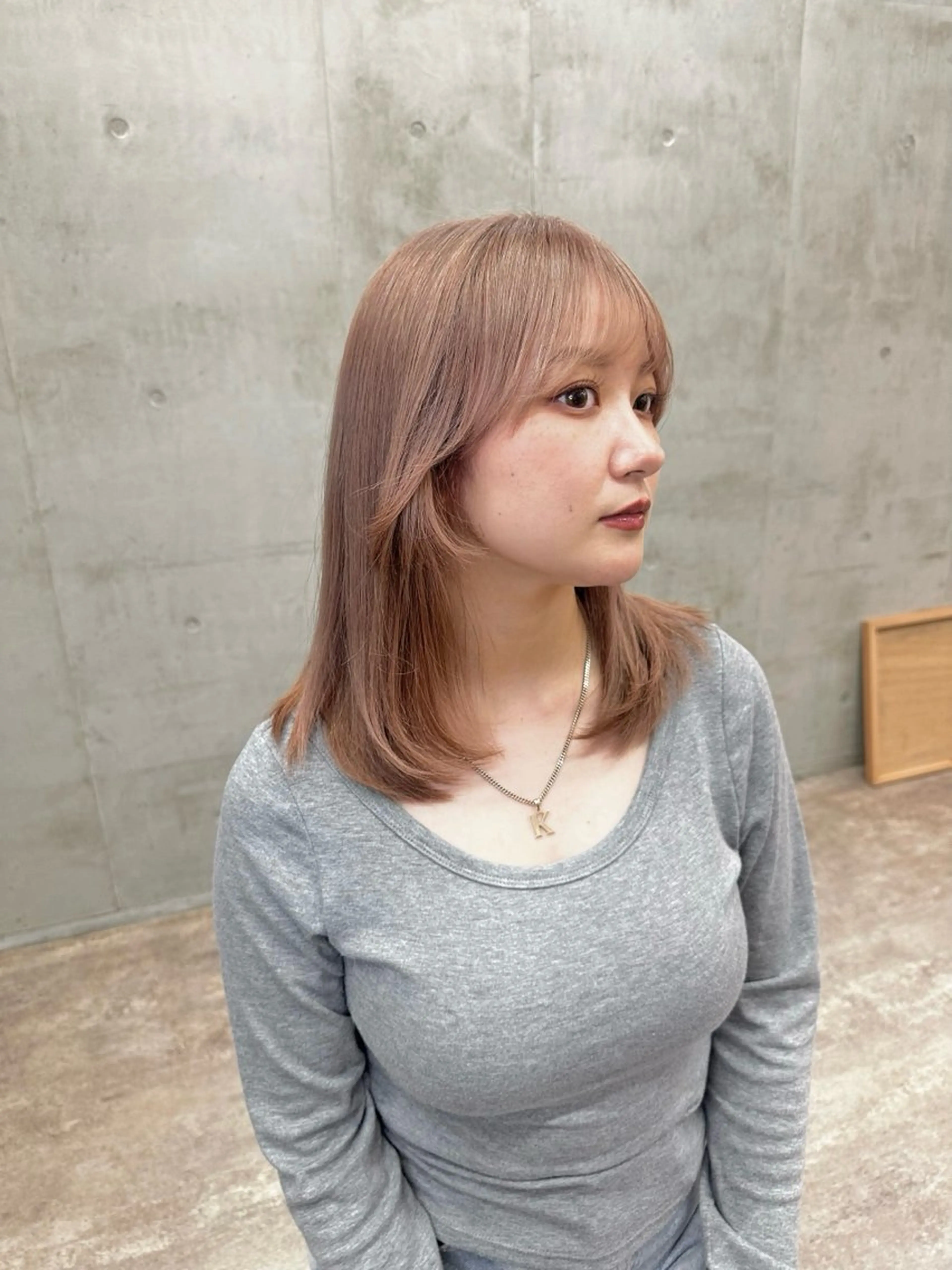 ミディアム 韓国風ヘア レイヤーカット カット カットモデル募集中 ／HARUKA🎀のヘアスタイル