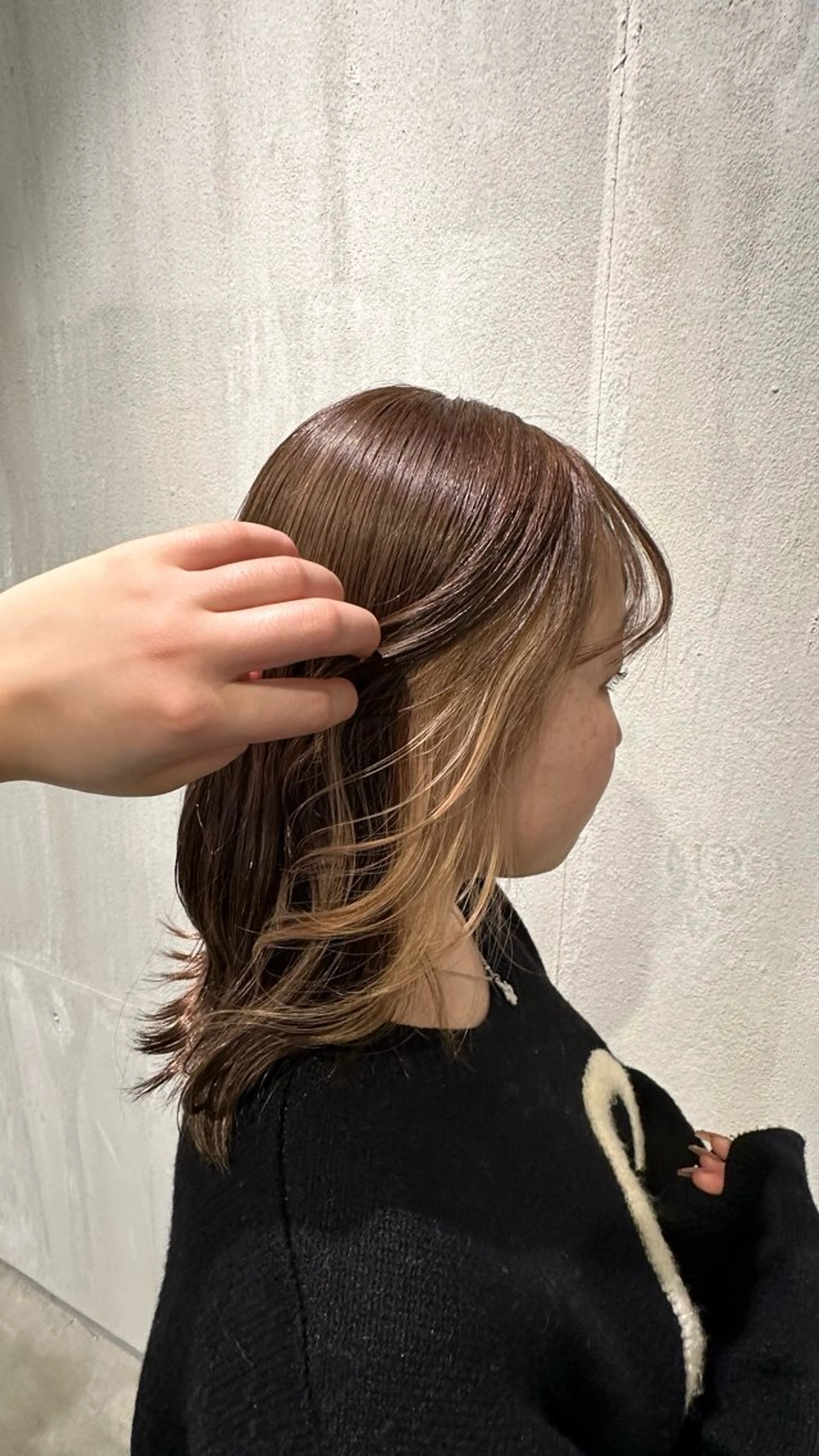 セミロング カラー 似合わせツヤカラー 【yate'】ユウナのヘアスタイル