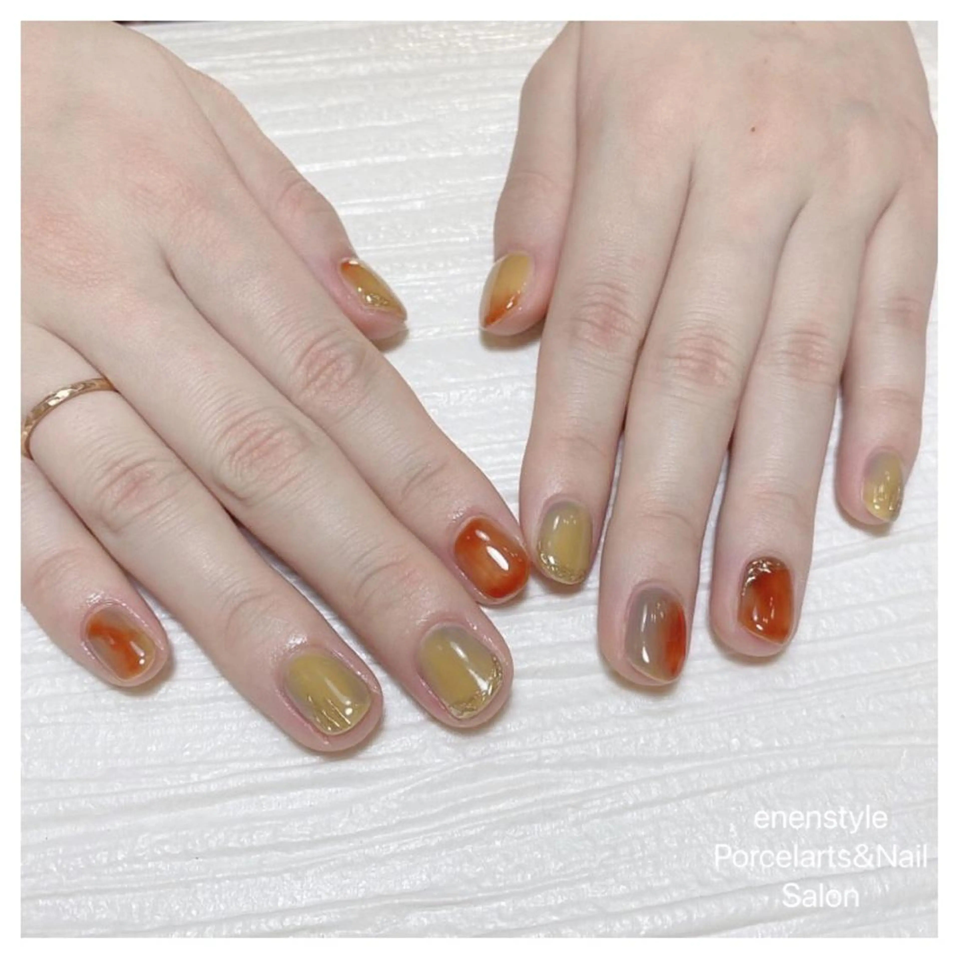 ショート ネイル ハンドネイル 👑enen style👑のネイルデザイン