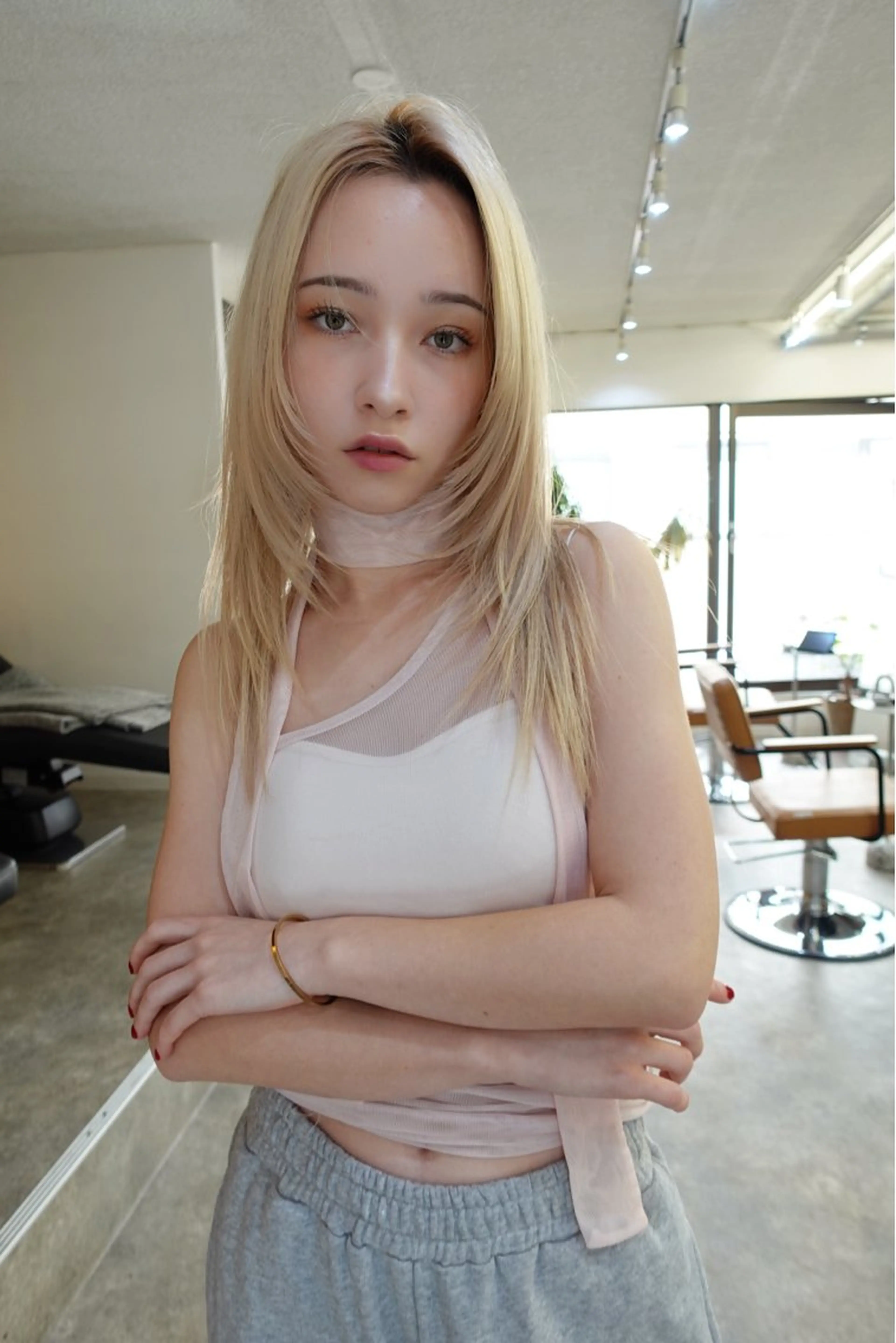 🟡《学割U24》♪脱暗髪♪ブリーチカラー＋カット￥15900  [立川/韓国]の写真