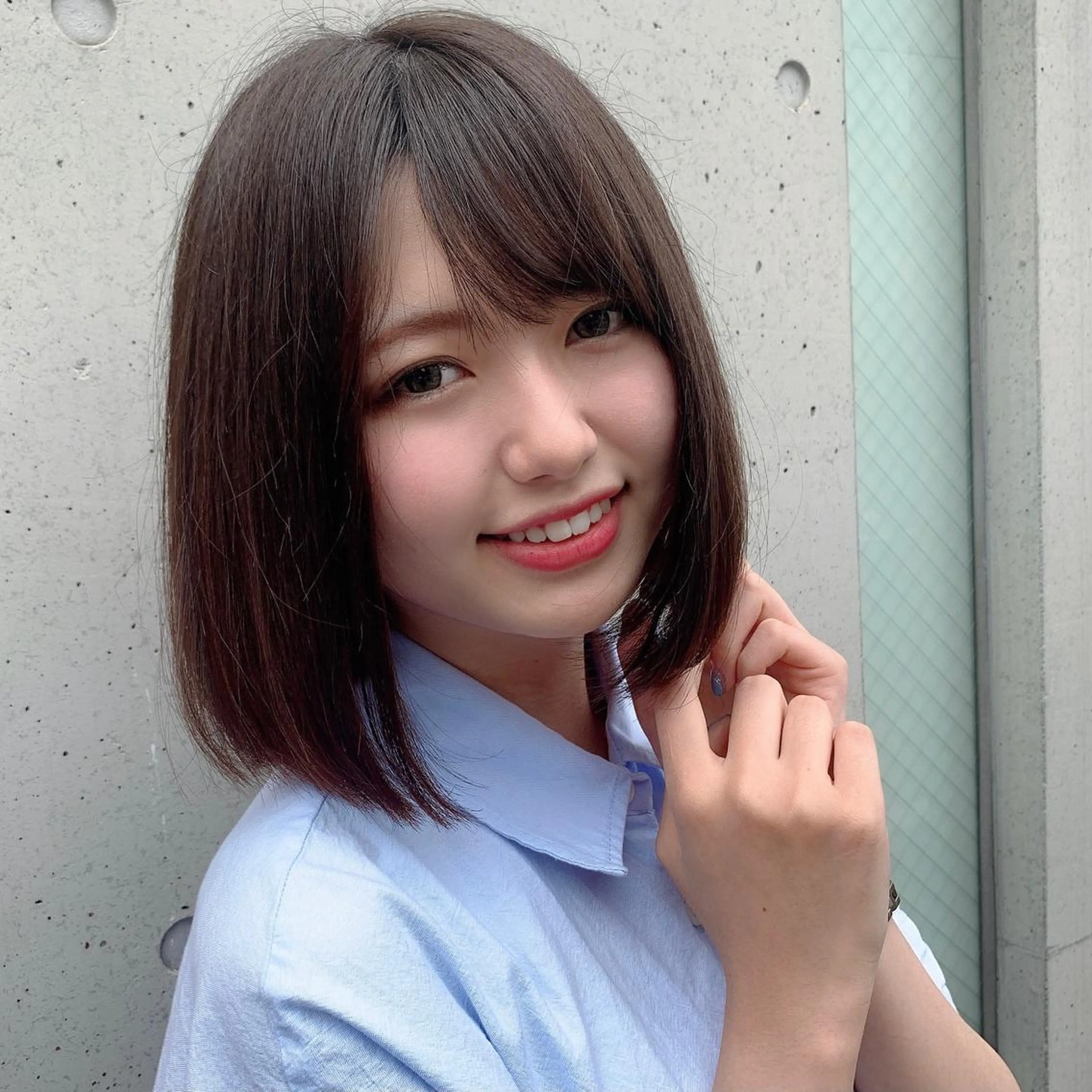 ミディアム カラー ボブ ✨️美髪矯正×似合わ せ艶カラー✨藤田透のヘアスタイル