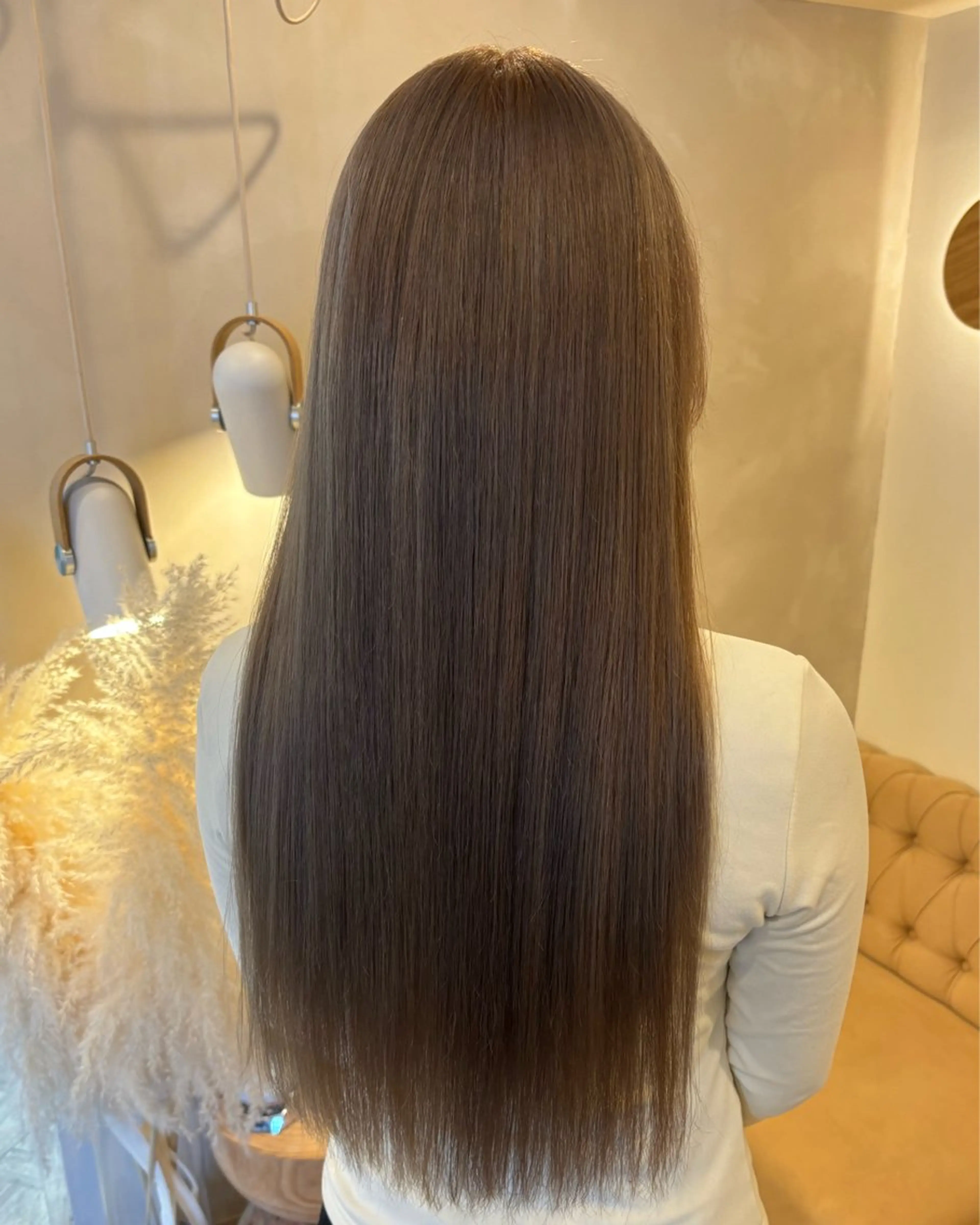 ロング カラー ヘアカラー トリートメント ミルクティ/ピンク/ レイヤー/yuriaのヘアスタイル