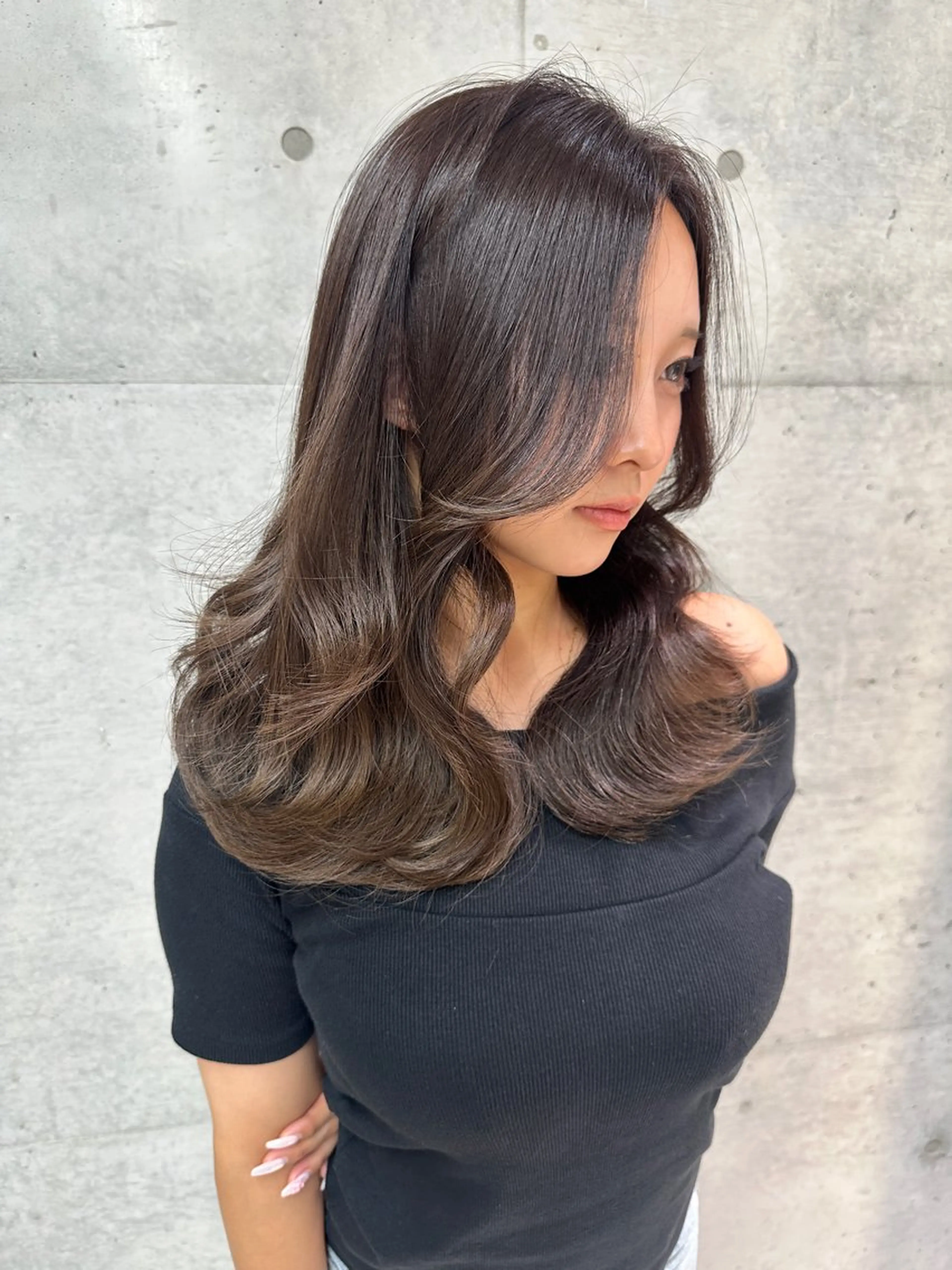 セミロング カット ヘアカラー トリートメント 《髪質改善✖️オリー ブ🧸》小嶋拓也のヘアスタイル