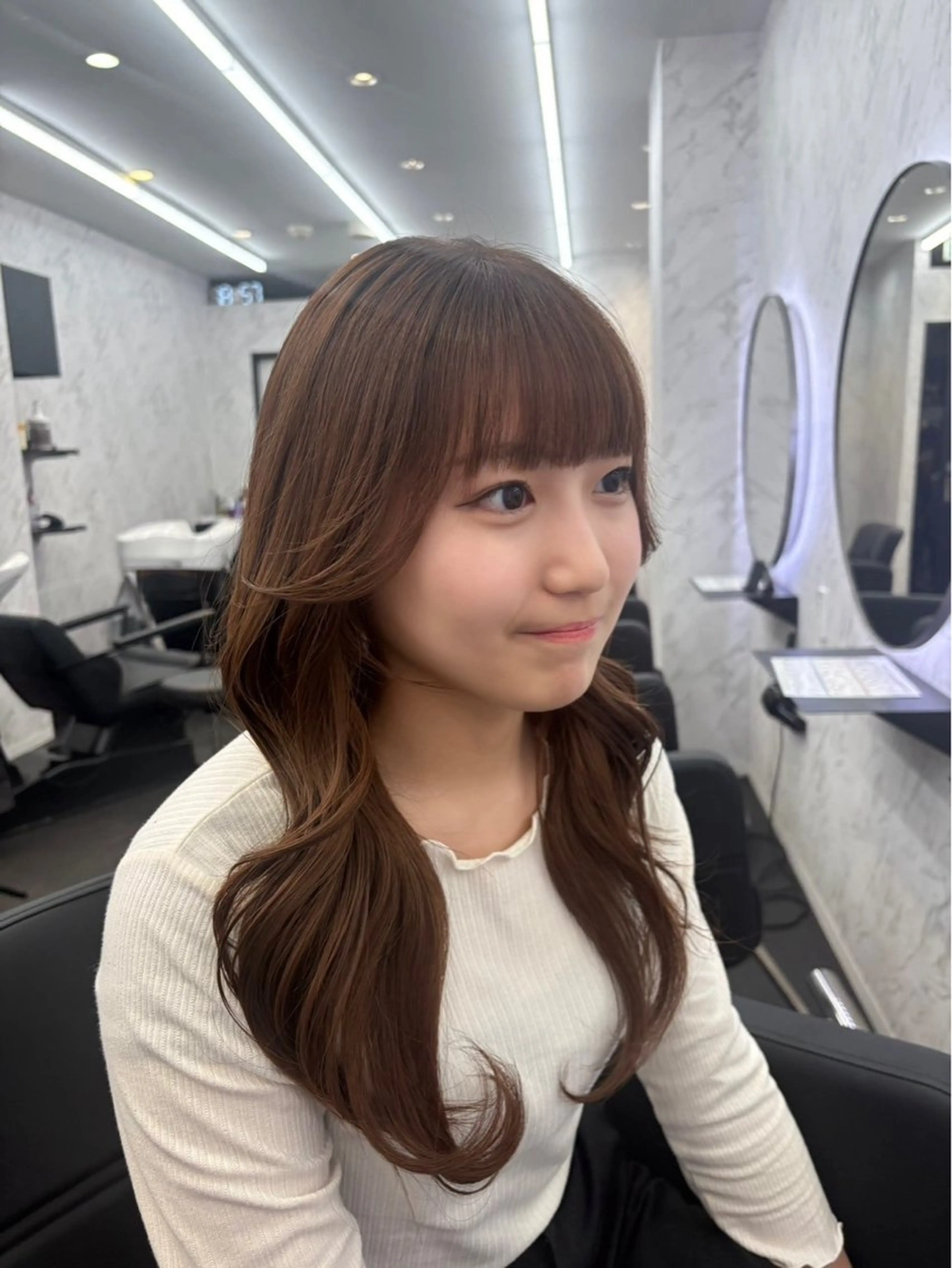 カラー ブリーチ ブラウンカラー ショコラブラウン 透明感カラー ブリーチなしカラー hair salon dot.mooda所属・레온⋆✦ Leon 透明感✨️Colorのヘアスタイル