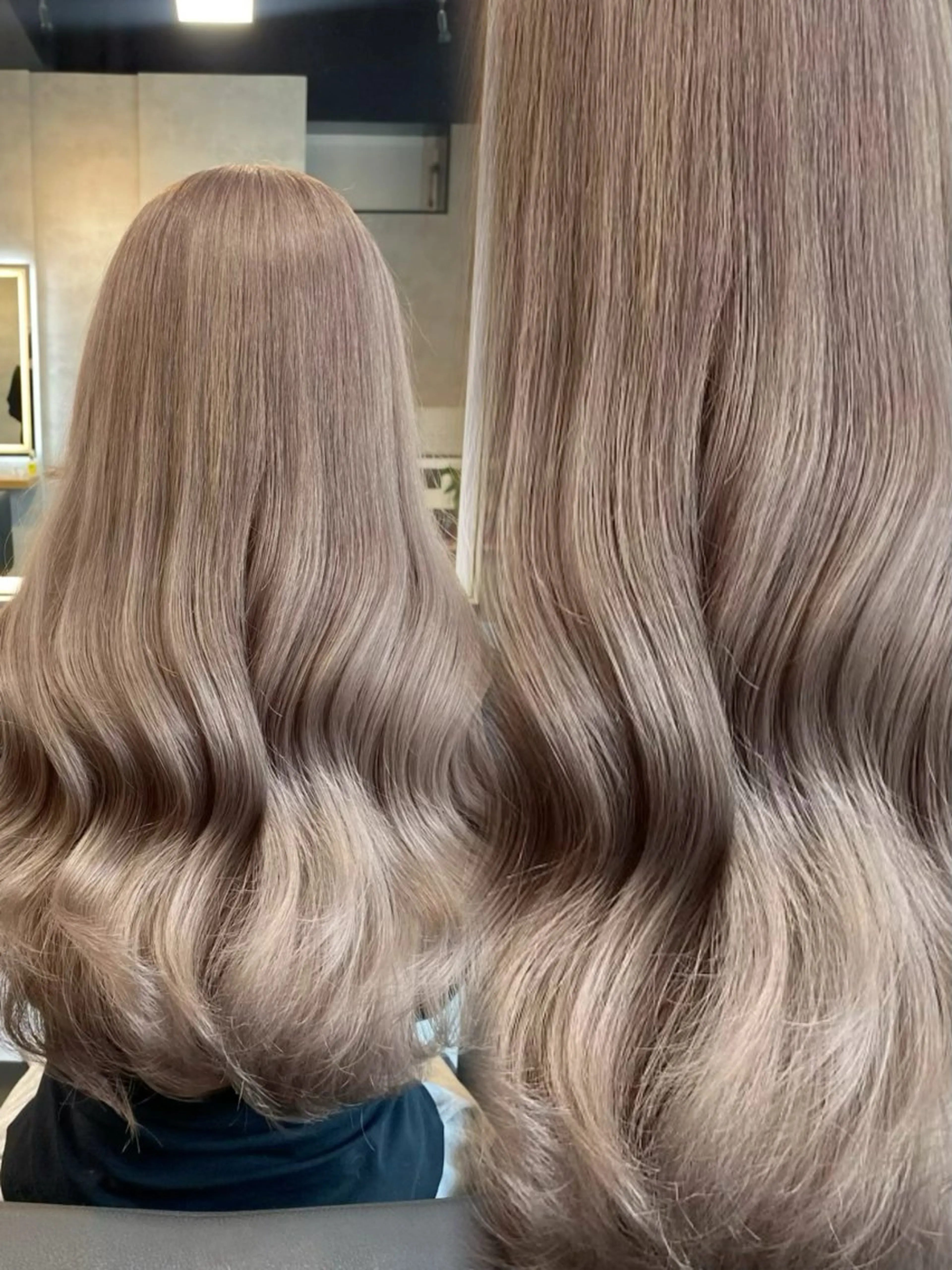 ロング カラー ハイトーンカラー ヘアカラー トリートメント ヘッドスパ ヘアセット 淡色/ワンホンヘア 🤍MINORIのヘアスタイル