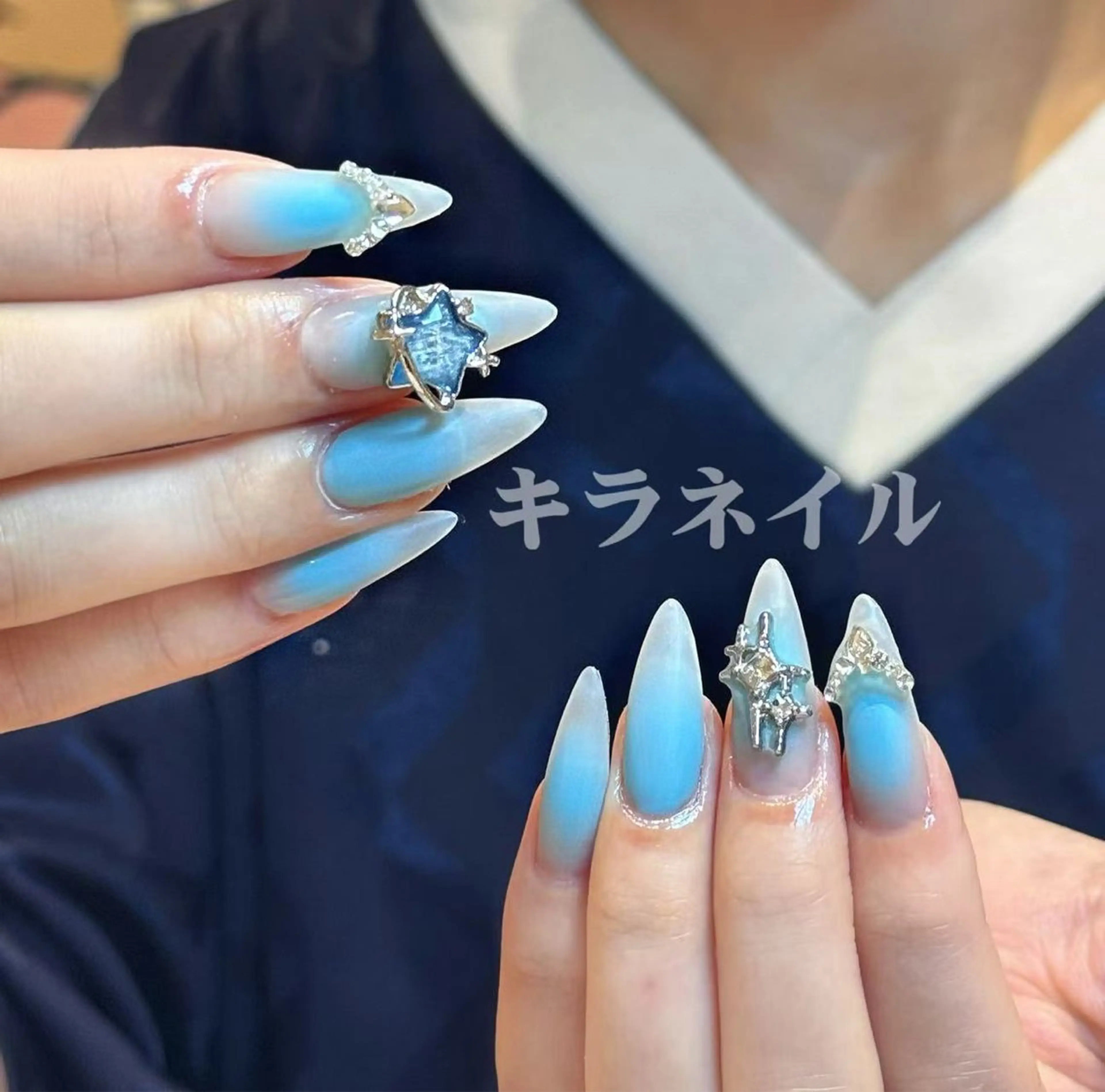 ネイル ハンドネイル 🎀kira 長さだし💗モチ最高のネイルデザイン