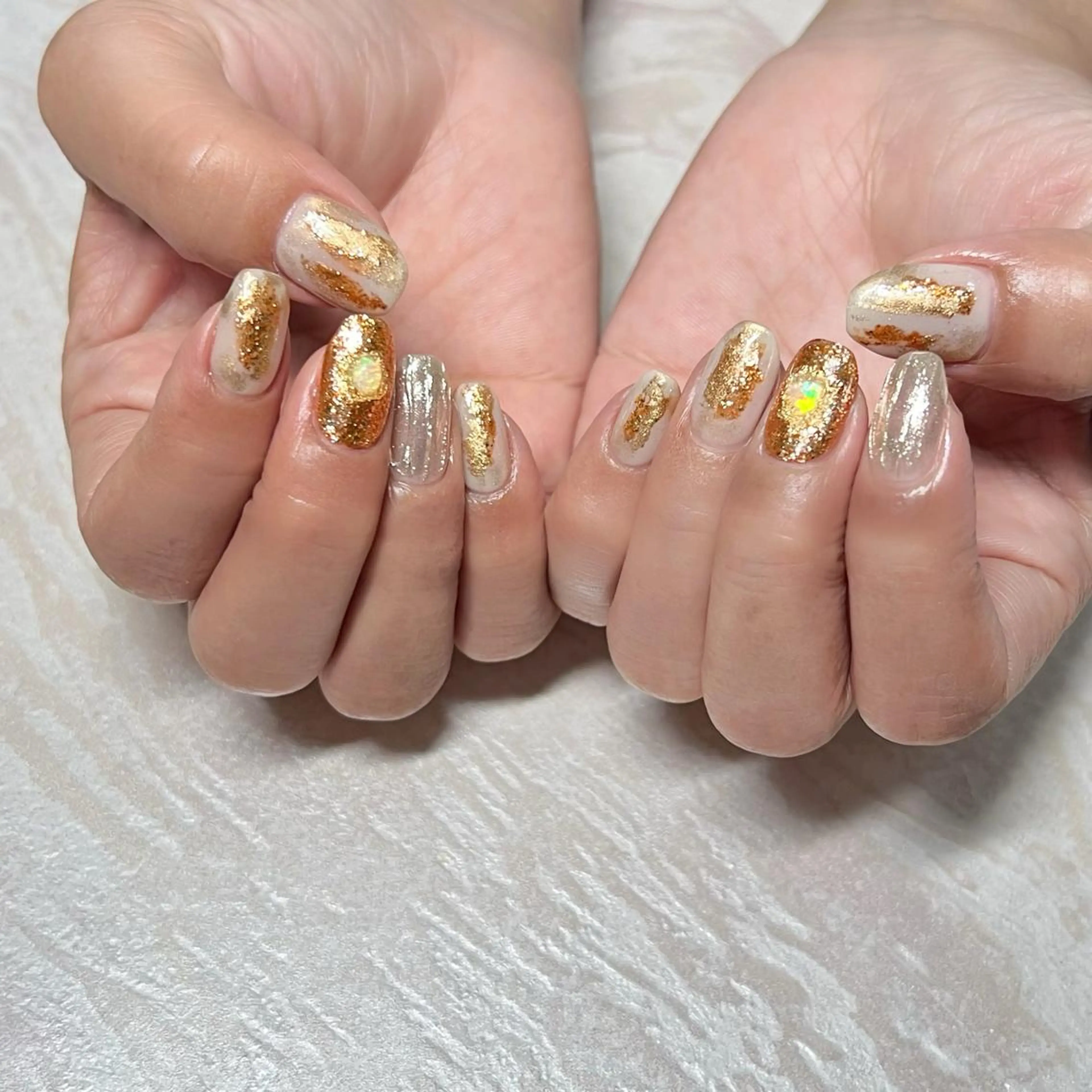 ネイル マグネットネイル ニュアンスネイル ショートネイル gemickle nailのネイルデザイン