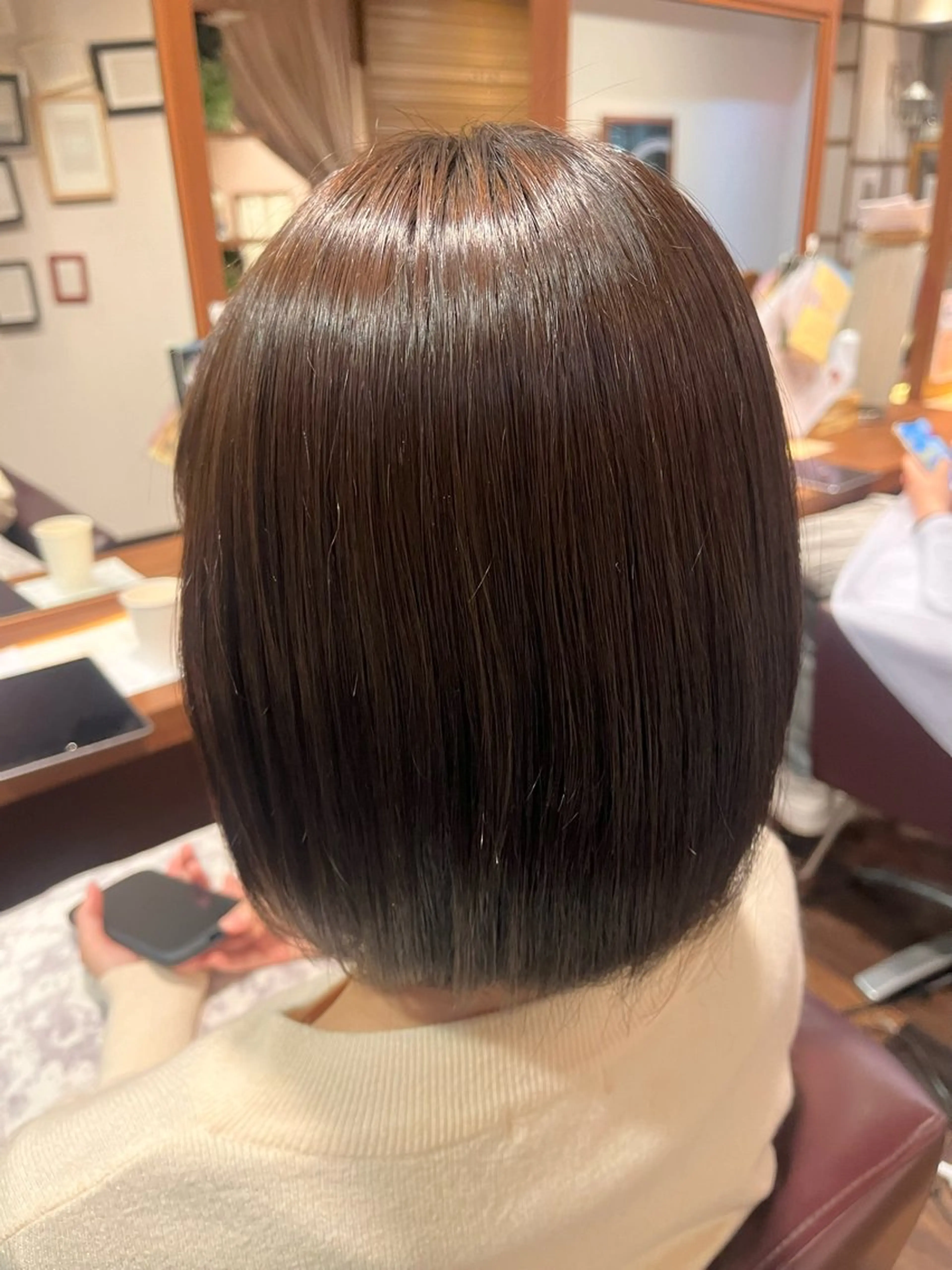 ミディアム 縮毛矯正 縮毛矯正 よしだ しおりのヘアスタイル