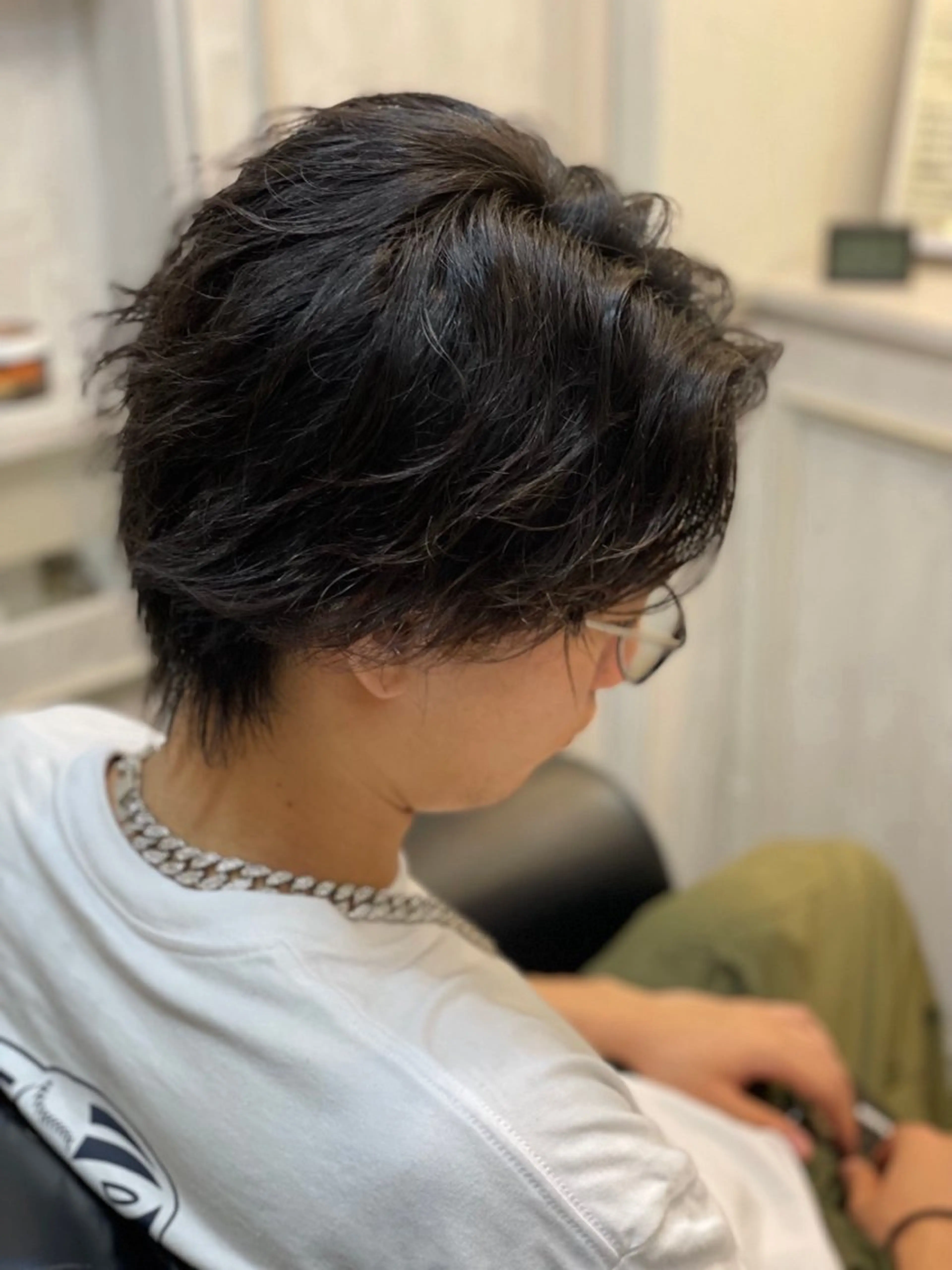 ミディアム メンズ Mr.Ken /ショートパーマのヘアスタイル