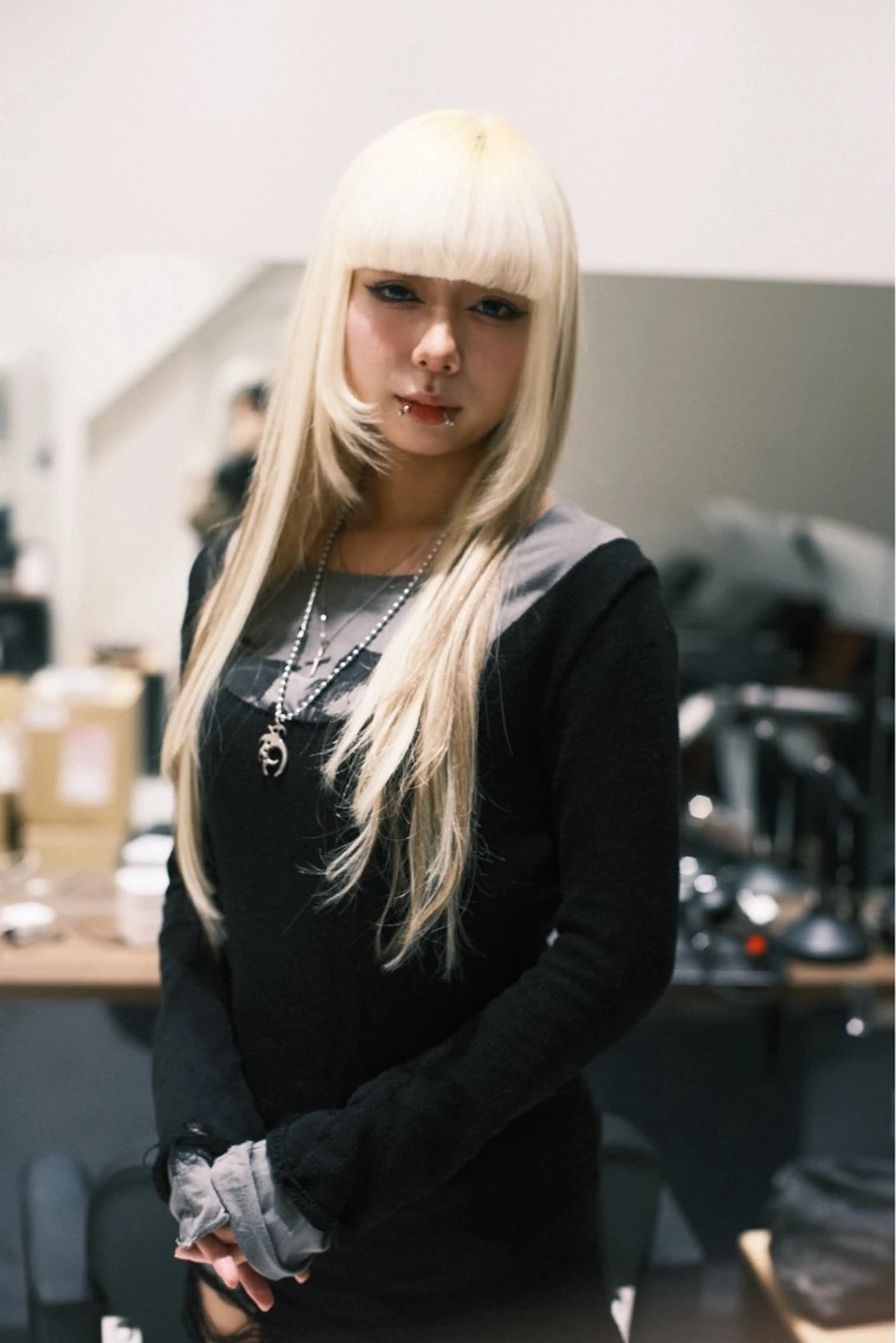 セミロング カラー ヘアアレンジ ヘアカラー エクステ 個性爆弾💣 ダブルカラー/ゆかのヘアスタイル