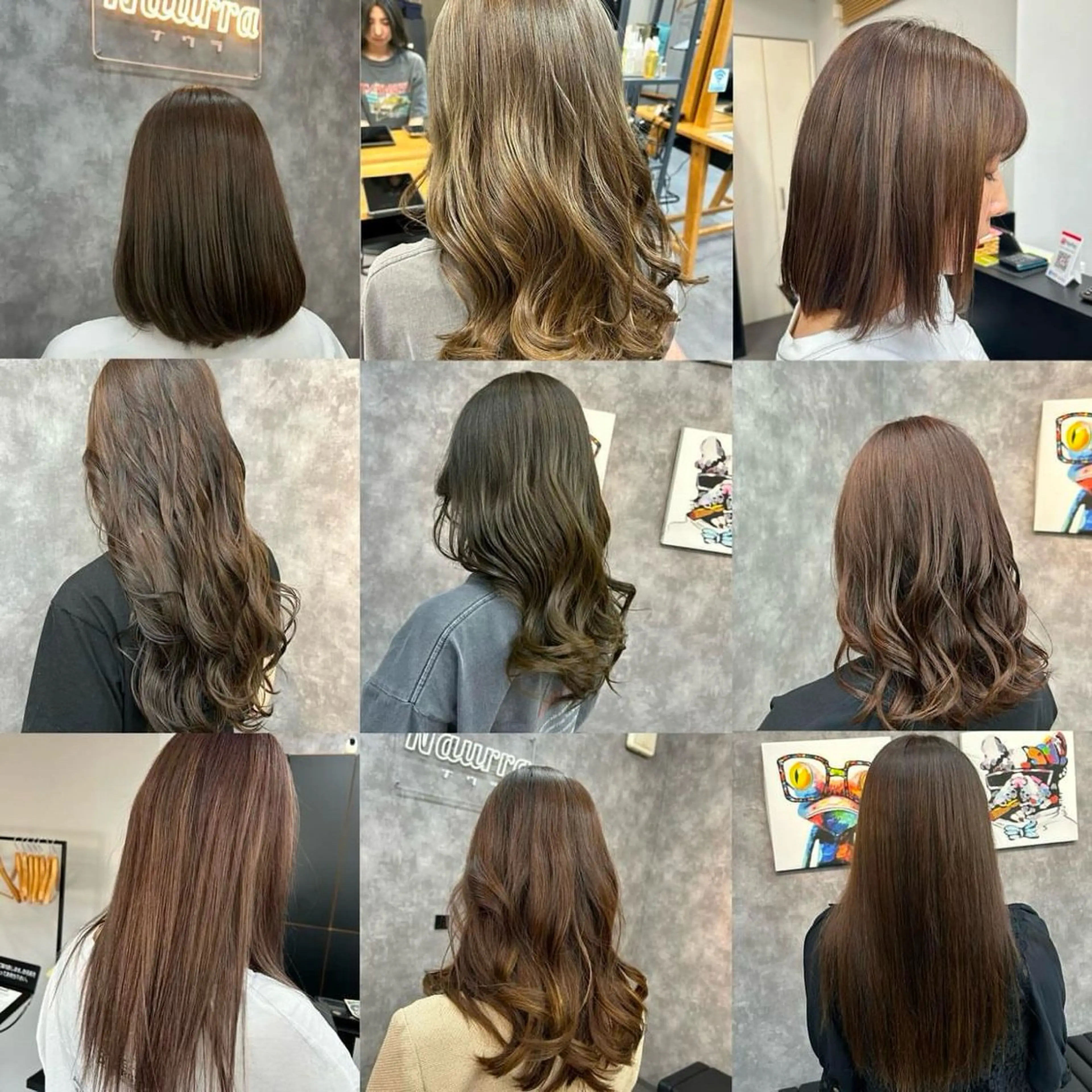 カラー ベージュカラー ブラウンカラー オリーブベージュ オリーブブラウン ヘアカラー トリートメント 荻野 晴香のヘアスタイル