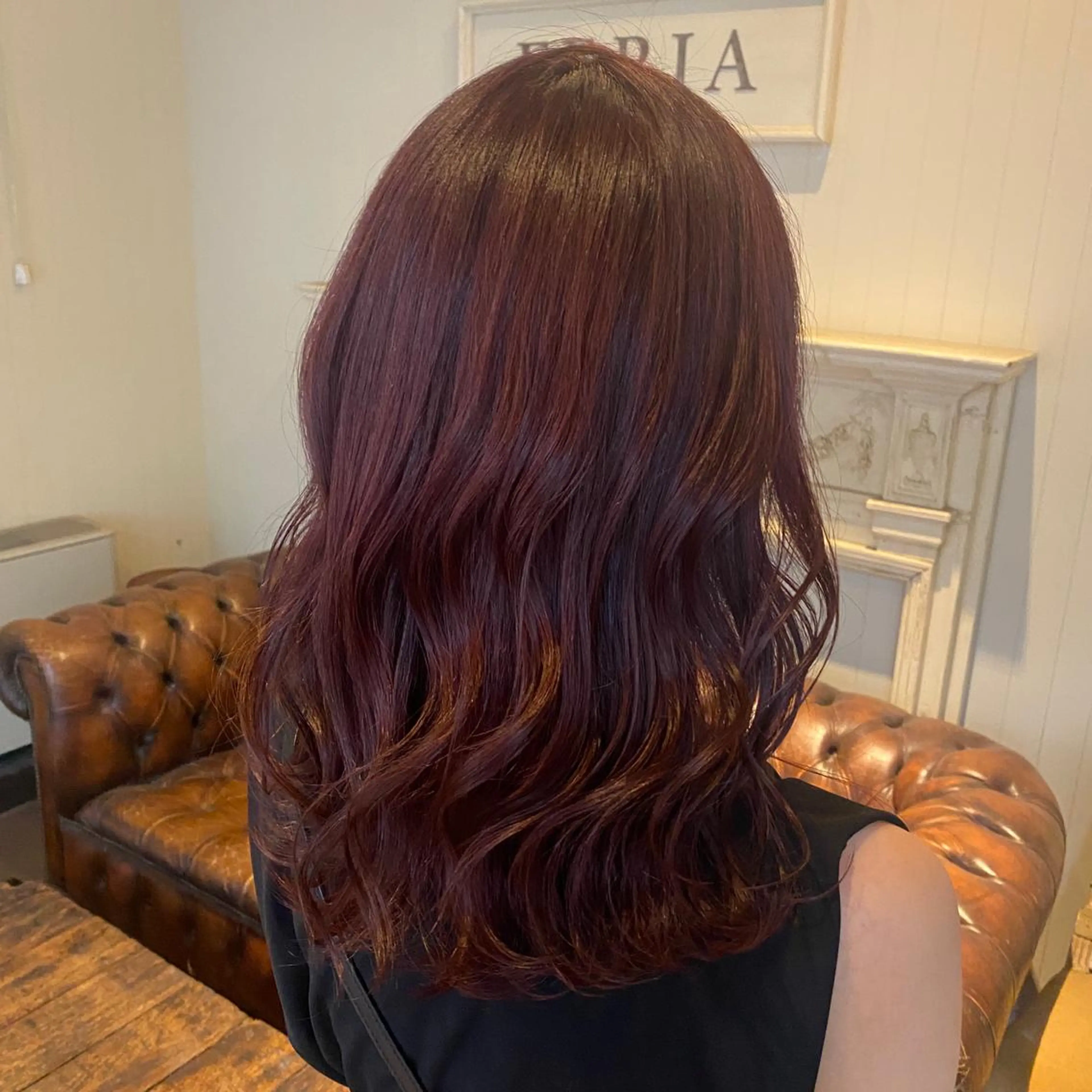 ミディアム カラー ヘアカラー トリートメント FERIA梅田🖤 透明感カラー🎀のヘアスタイル