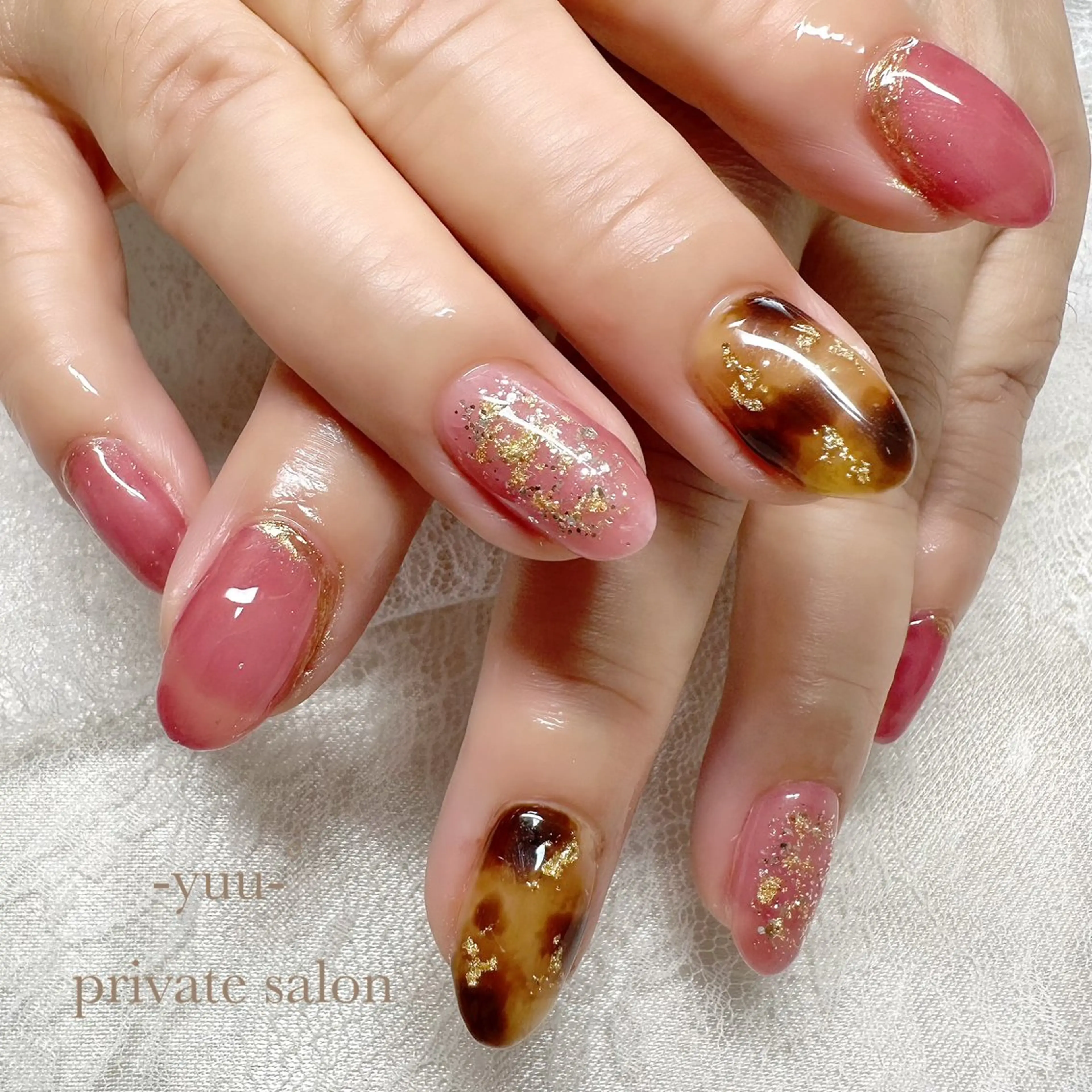 ネイル べっ甲ネイル -yuu-所属・Lino ﾟのネイルデザイン