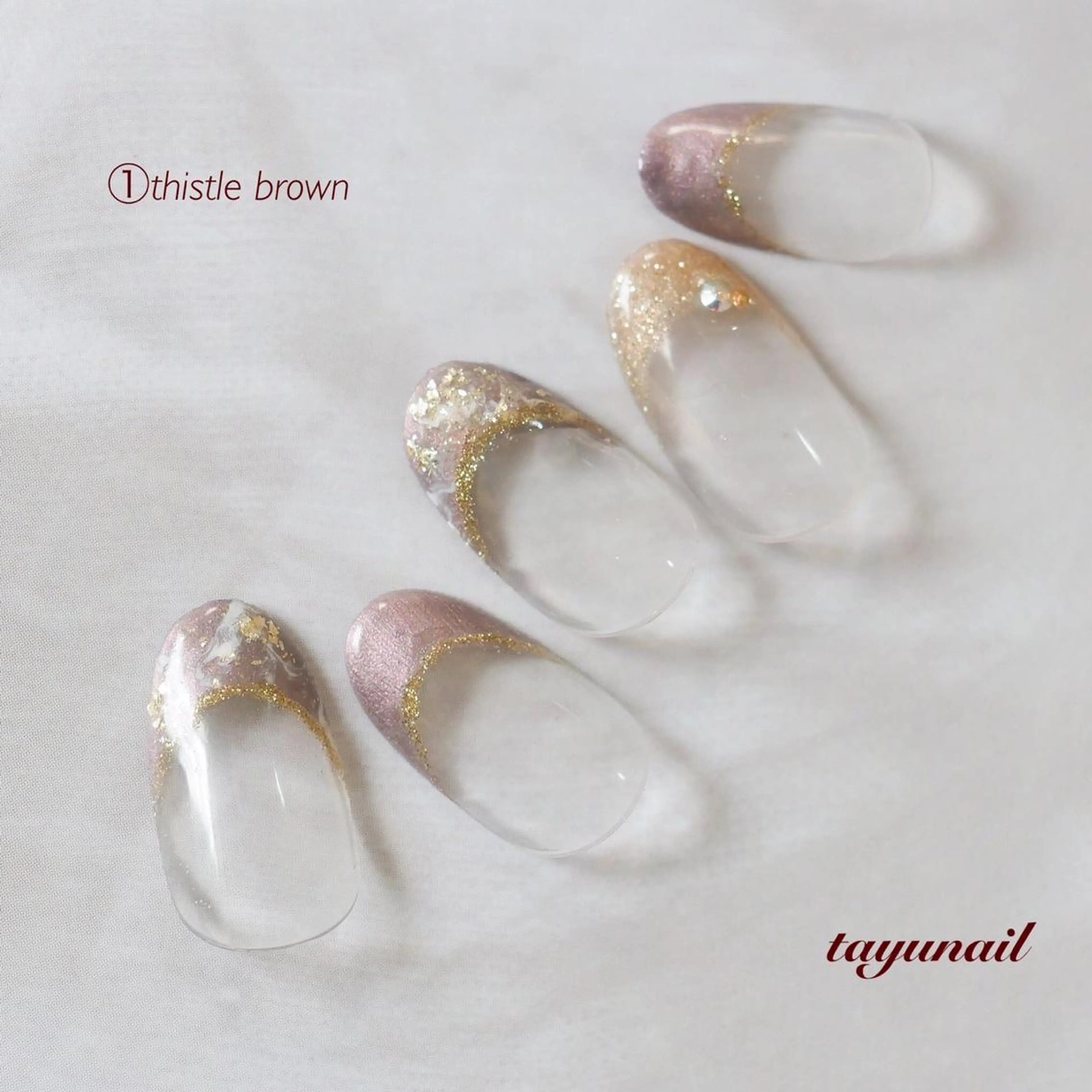 ネイル アートネイル ブルー ブラウン フットネイル フレンチネイル ネイルサロン 【たゆnail】のネイルデザイン