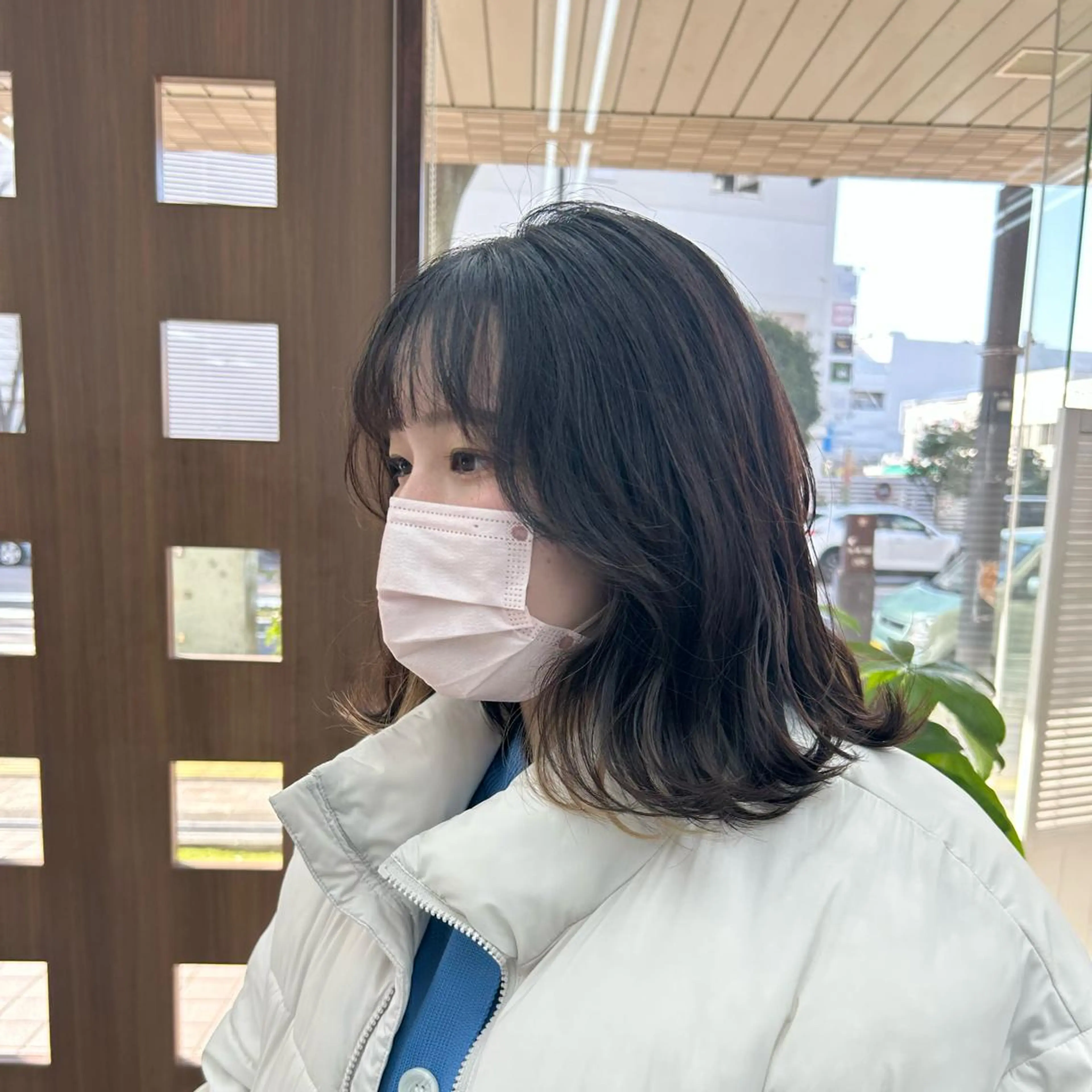 ミディアム カット トリートメント ダブルカラー/韓国 ヘア/さわのあかねのヘアスタイル