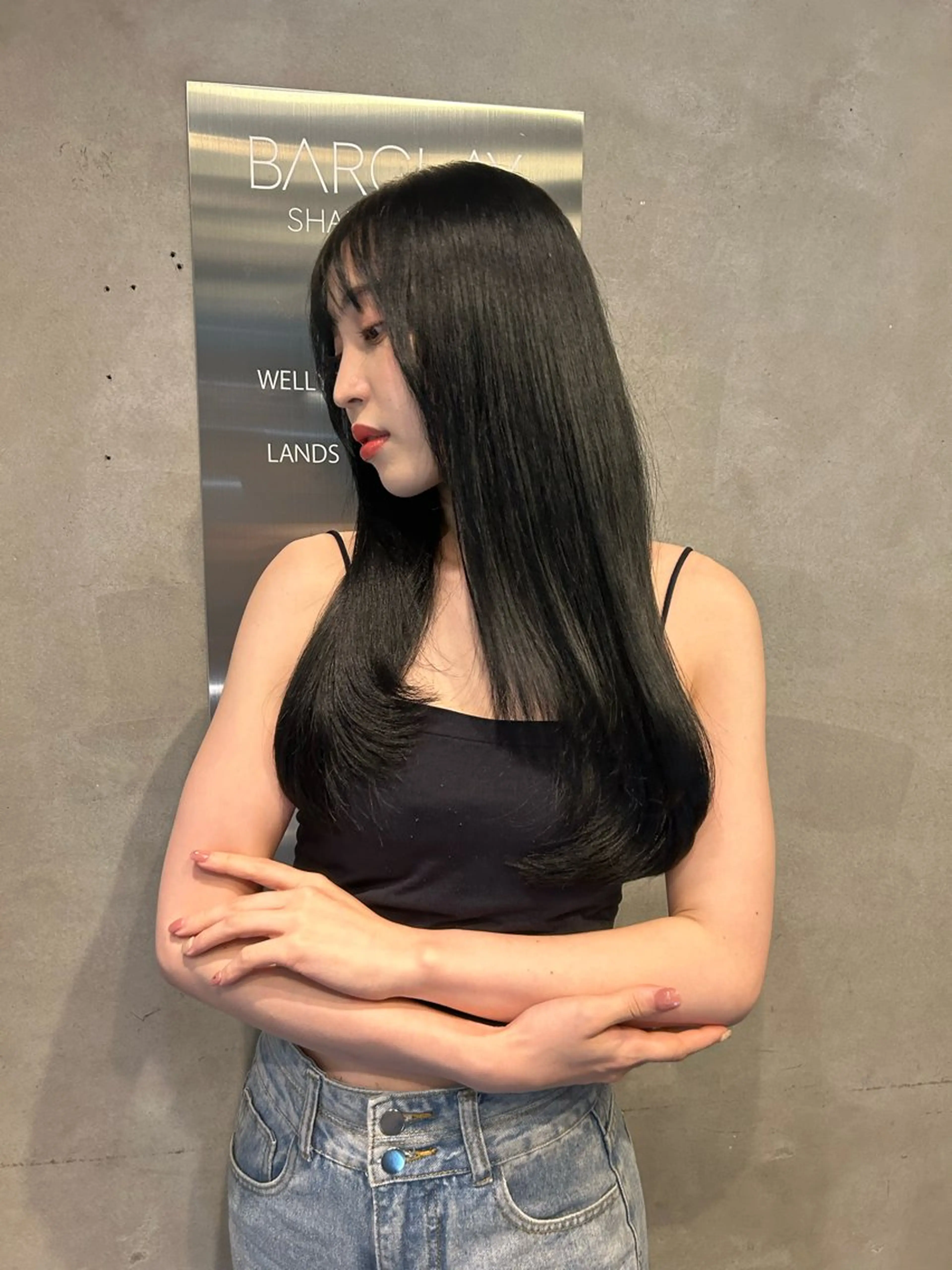 カラー 黒髪 ブルーカラー ブルーブラック 二宮 陽太のヘアスタイル