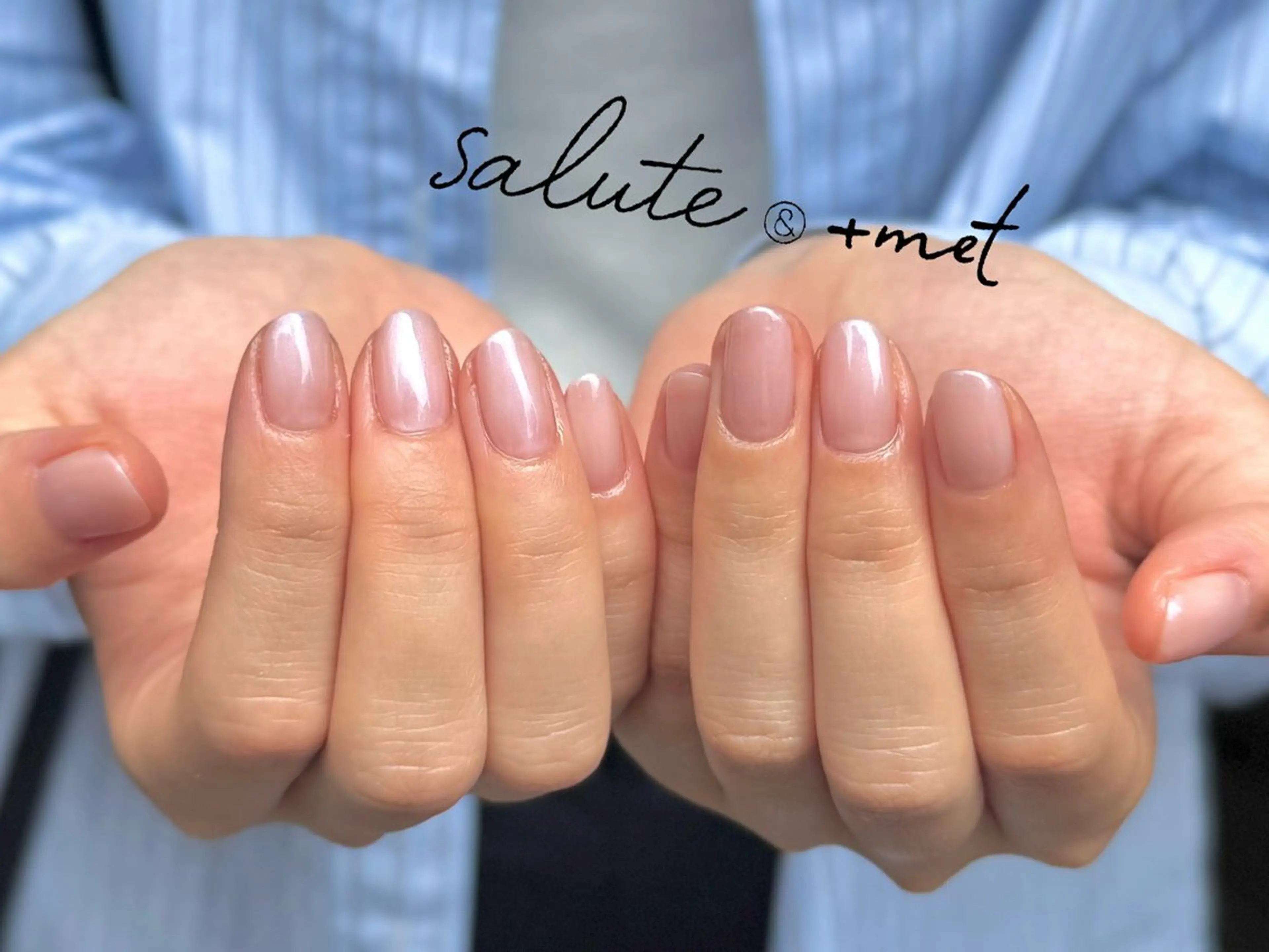 ネイル オーロラネイル オフィスネイル ワンカラーネイル ピンク 春ネイル Refine ネイリスト　坂本のネイルデザイン