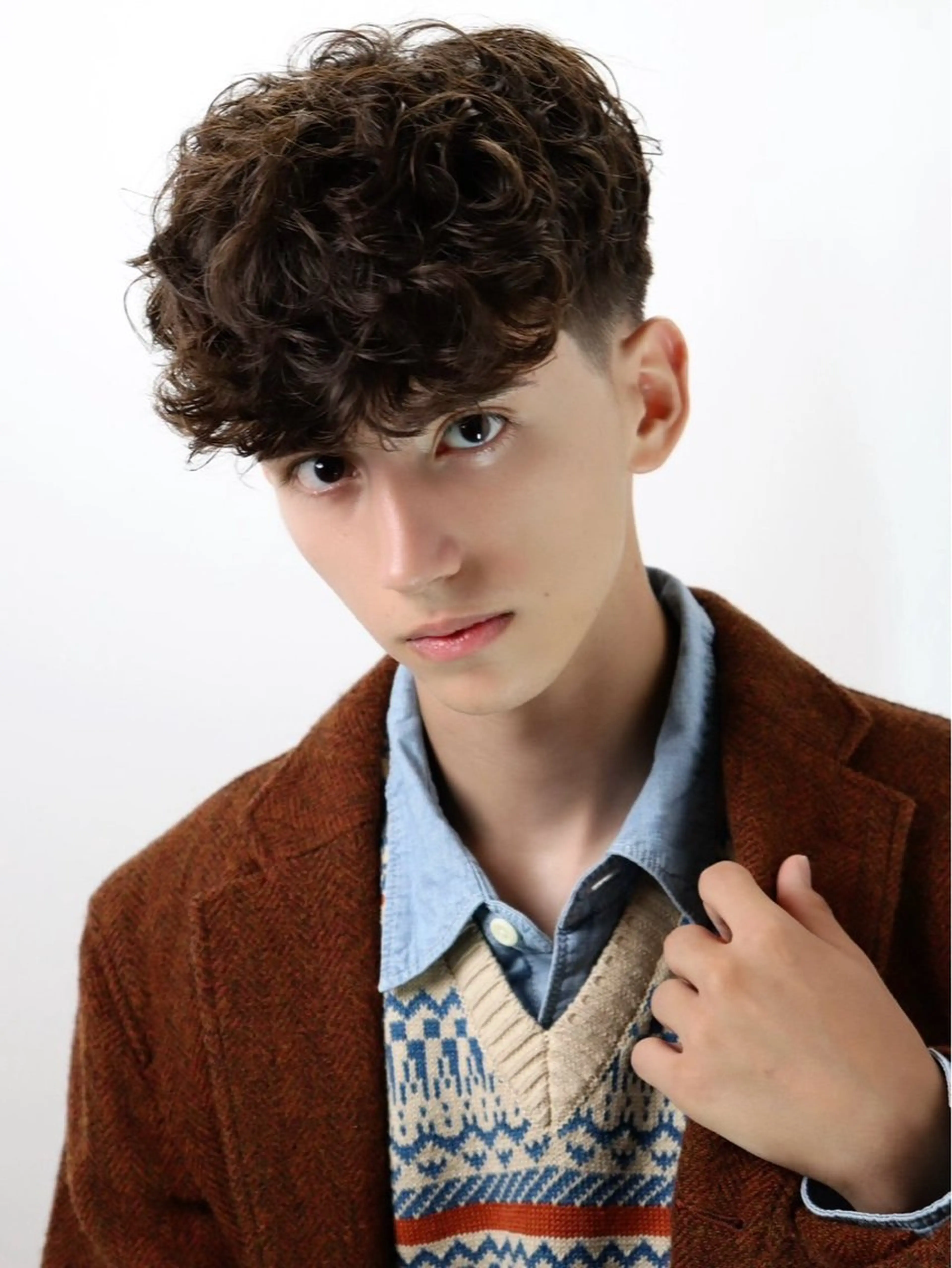 メンズ スペインカール カット パーマ 【公式】LUCEY 川越のヘアスタイル