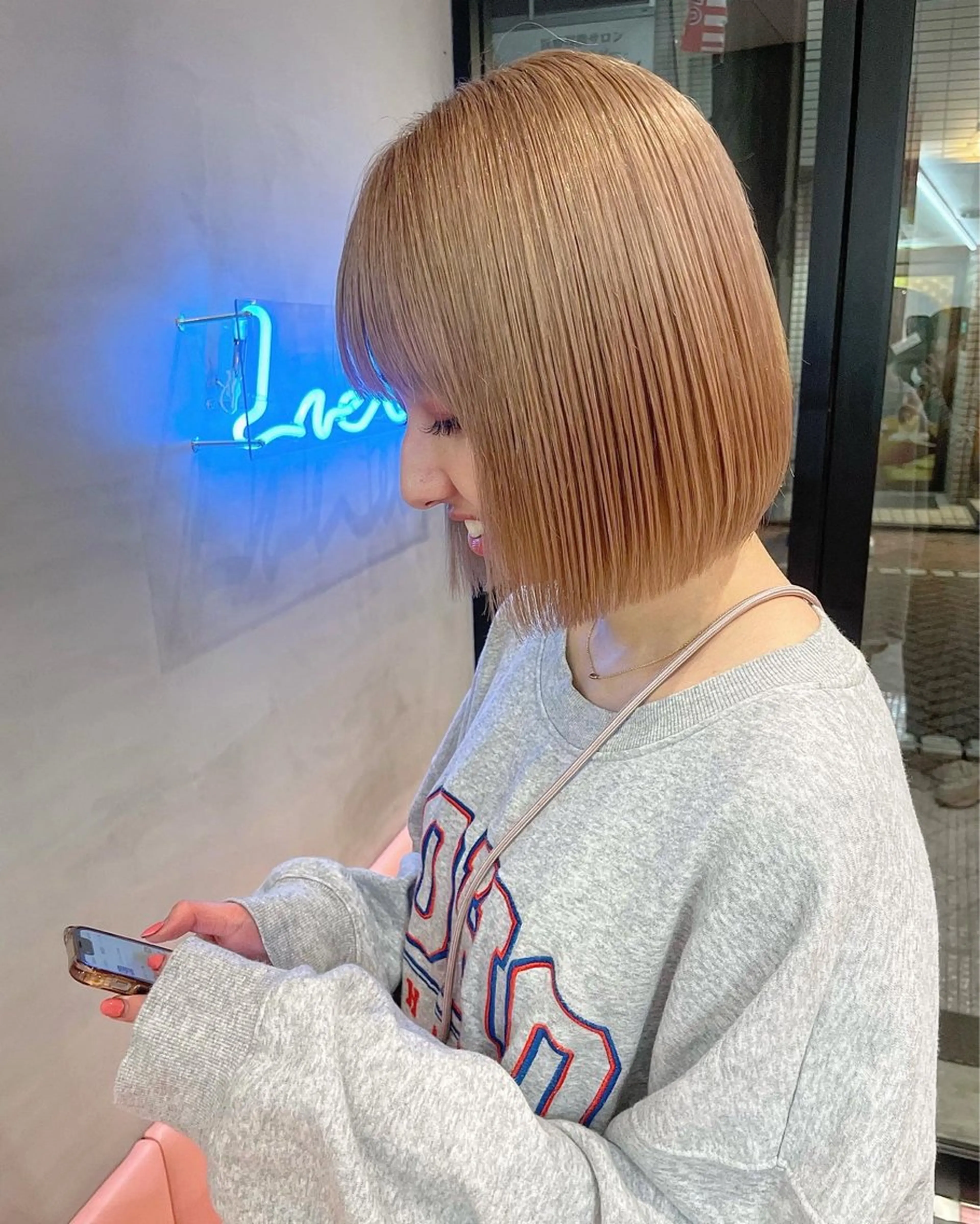 ショート Misaki /ボブ/縮毛矯正のヘアスタイル