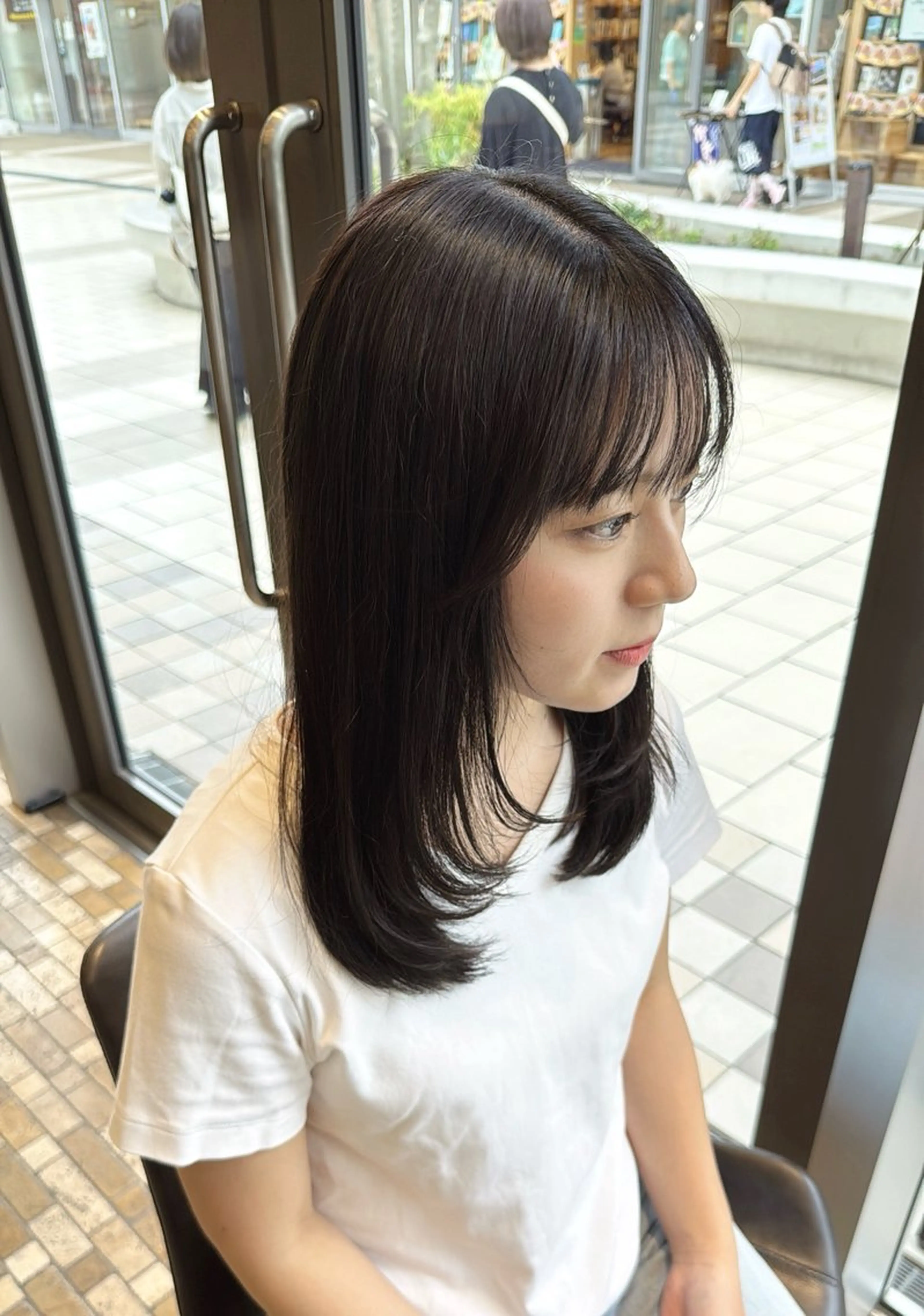 セミロング レイヤーカット カット ヘアカラー レイヤーカット /momocaのヘアスタイル