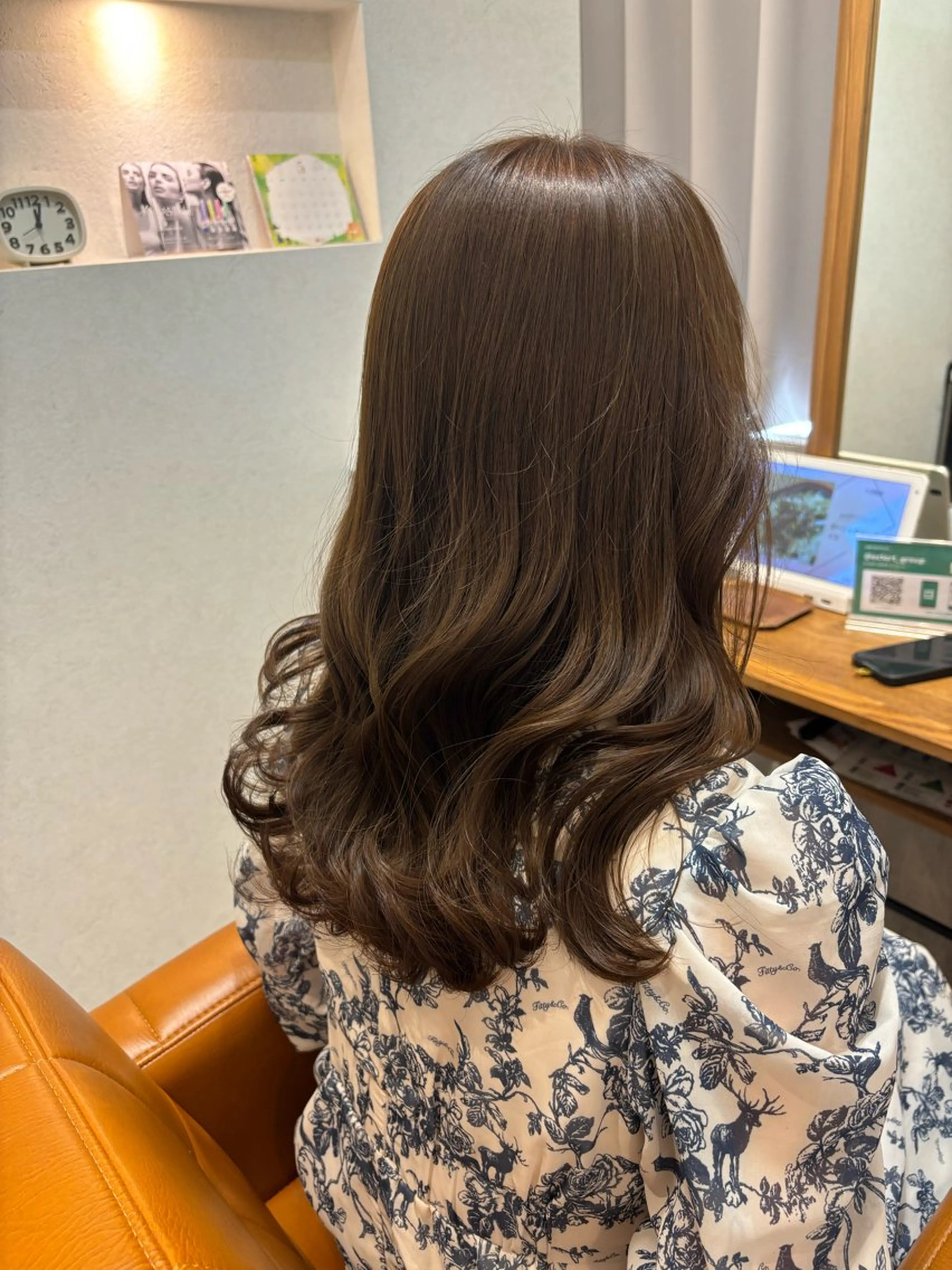 ミディアム カット ヘアカラー トリートメント 【完全個室】髪質改善 暖色カラー/山崎唯奈のヘアスタイル
