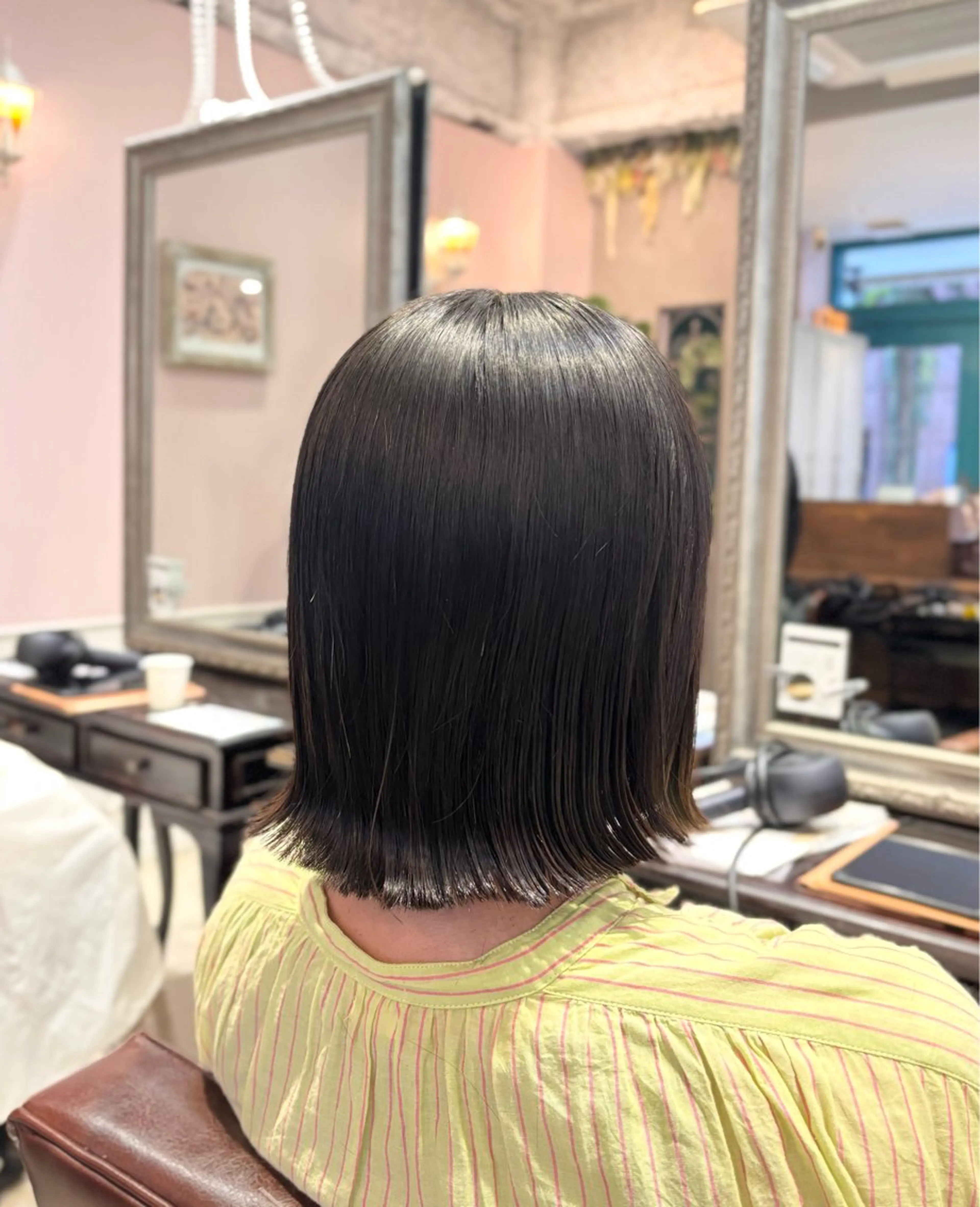 ミディアム カット 縮毛矯正 🌱なゆみ🌱透明感 /ナチュラル/高宮のヘアスタイル