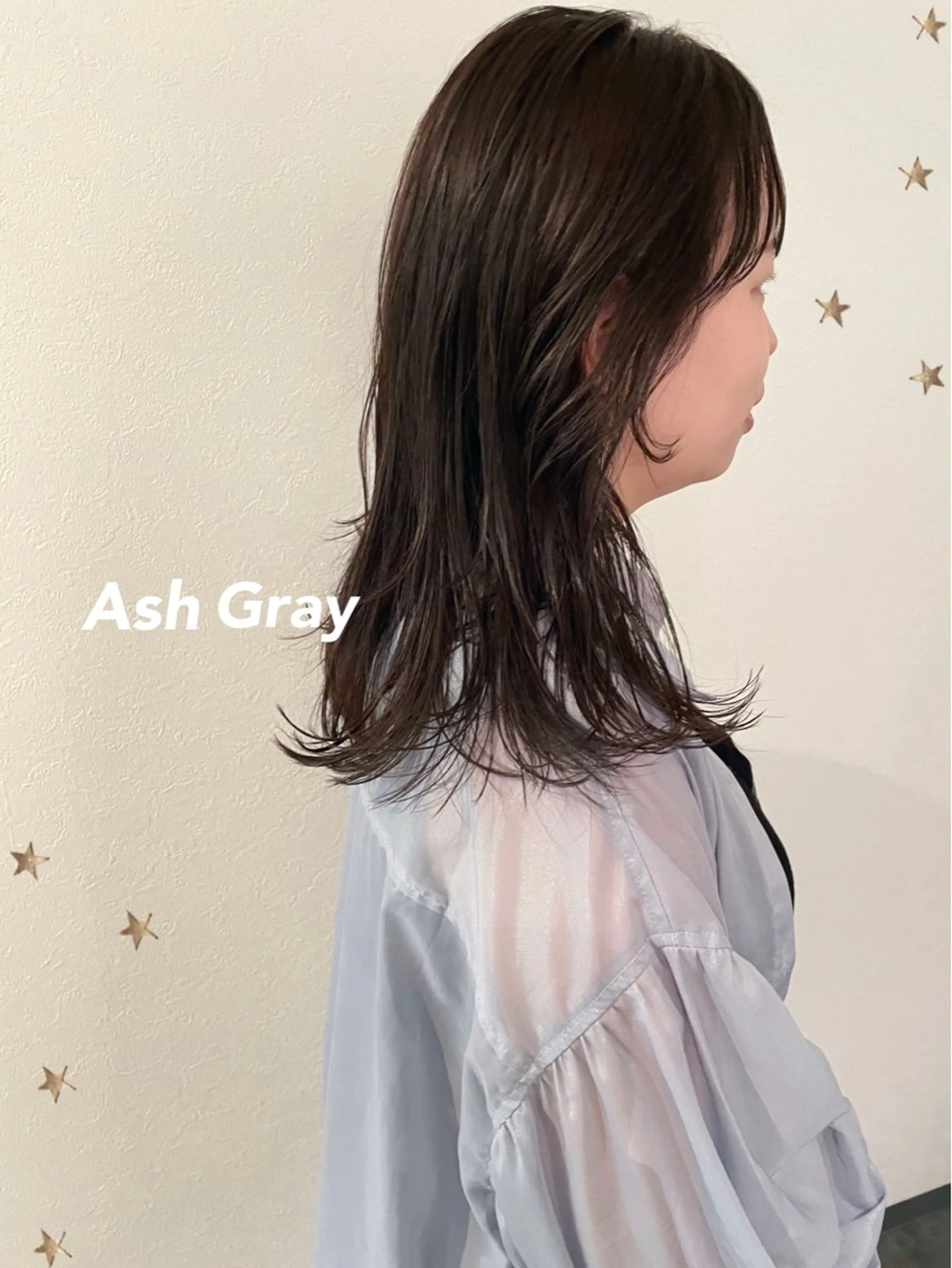 セミロング カラー カット ヘアカラー 市川 千夏のヘアスタイル