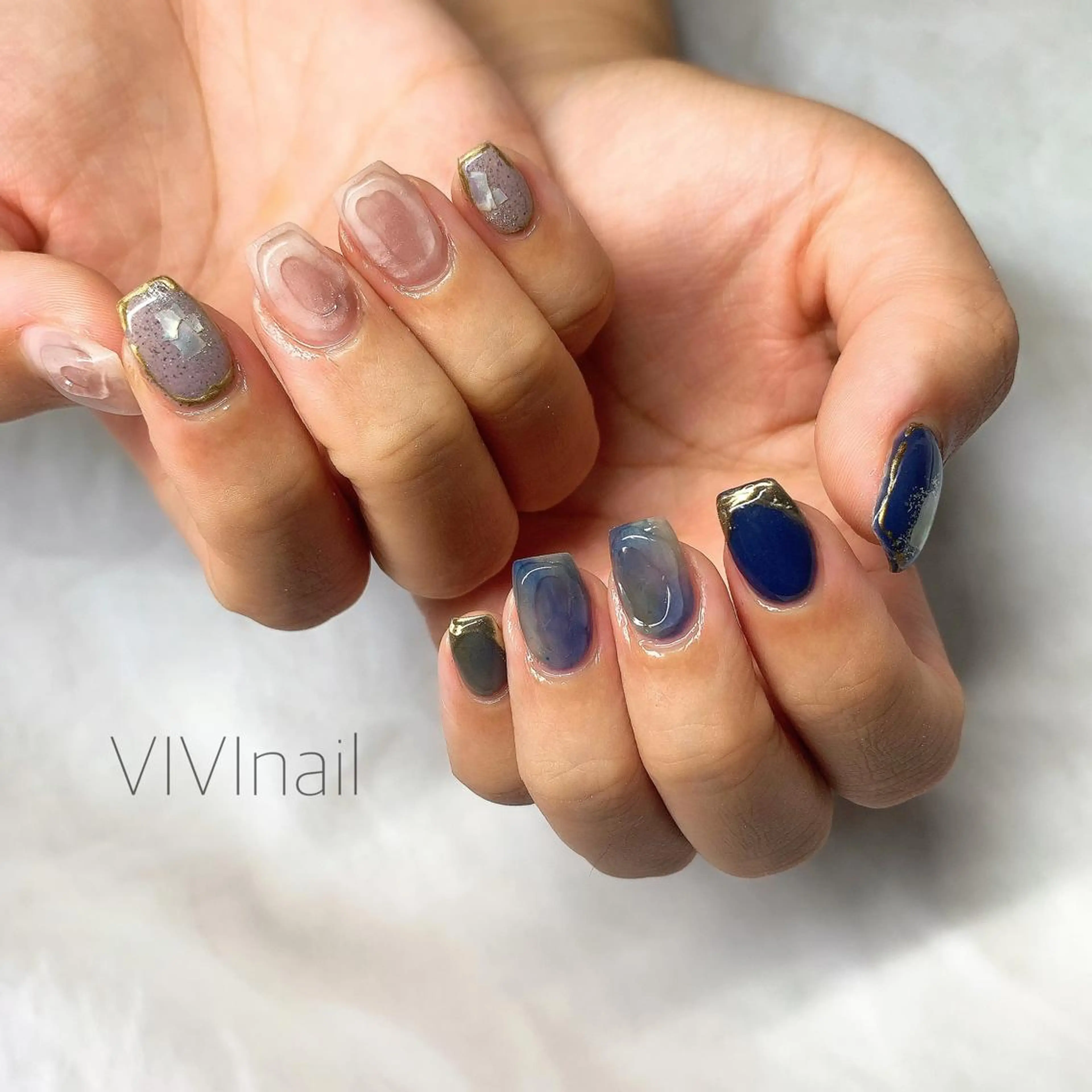 ネイル ニュアンスネイル ハンドネイル vivi nailのネイルデザイン
