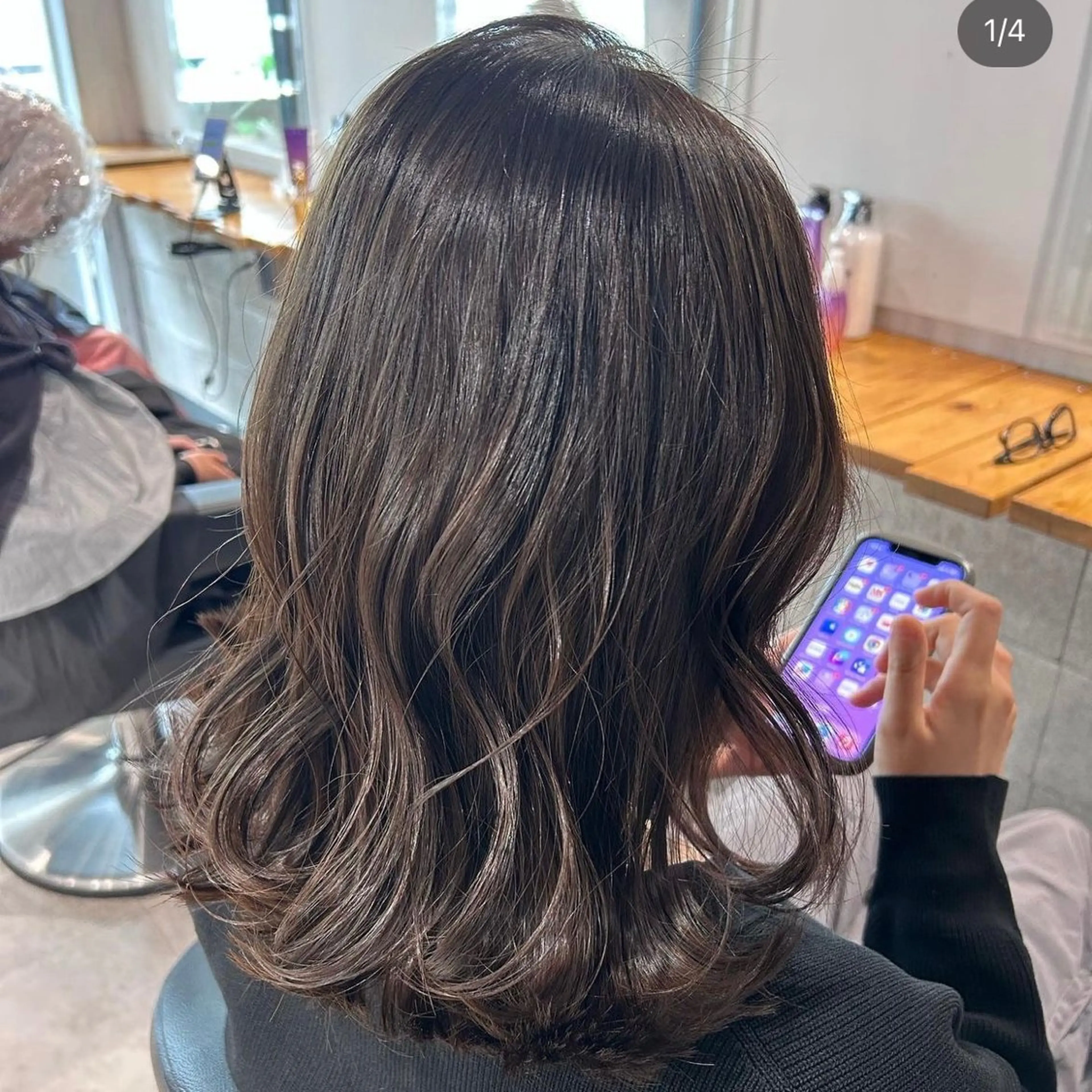セミロング ヘアカラー トリートメント ヘッドスパ レイヤーStyle 🩵菜々実のヘアスタイル