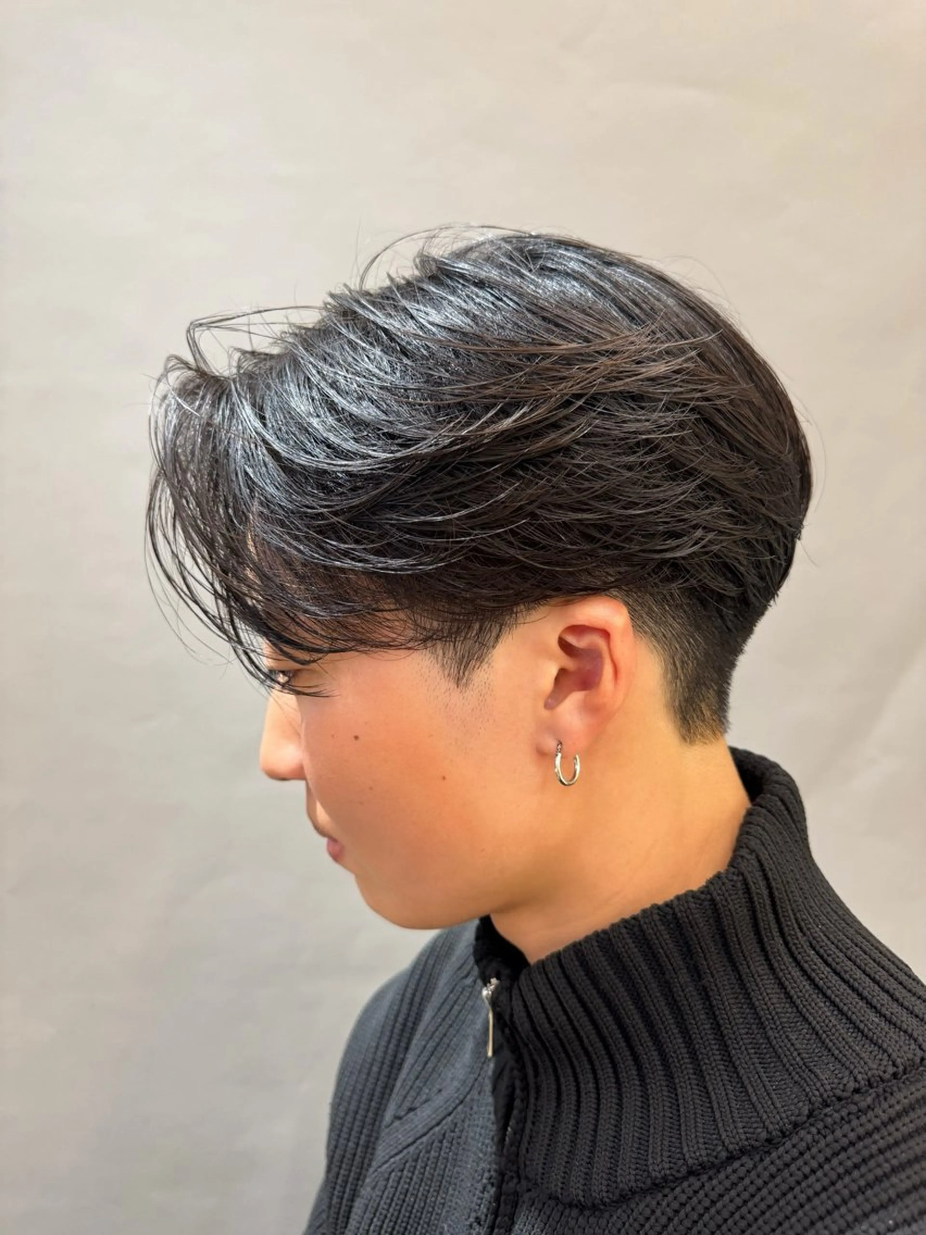 ショート パーマ メンズ センターパート メンズパーマ ニュアンスパーマ 横浜/レイヤー/ カネコのヘアスタイル