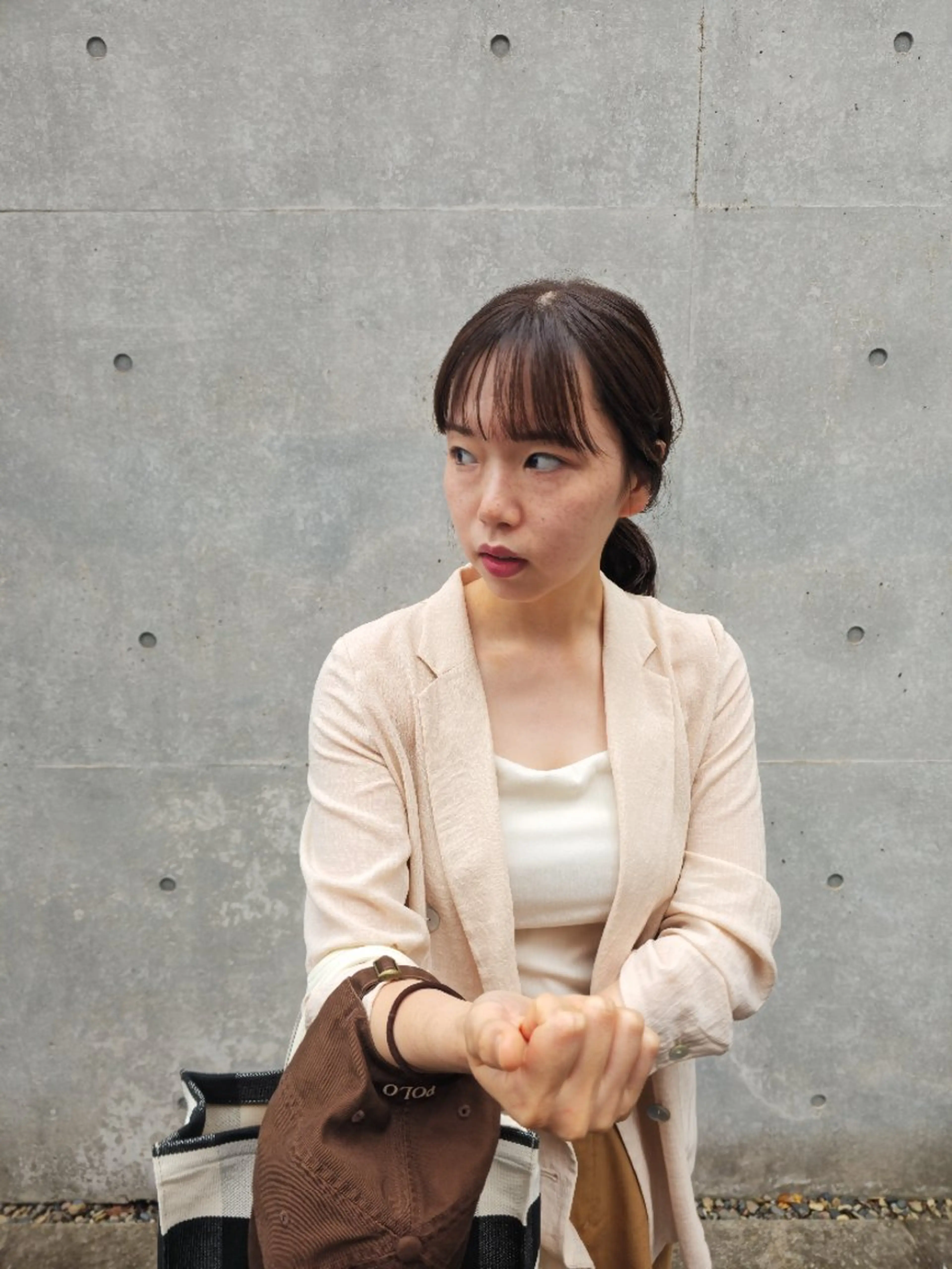 セミロング カラー OMA カタギシのヘアスタイル