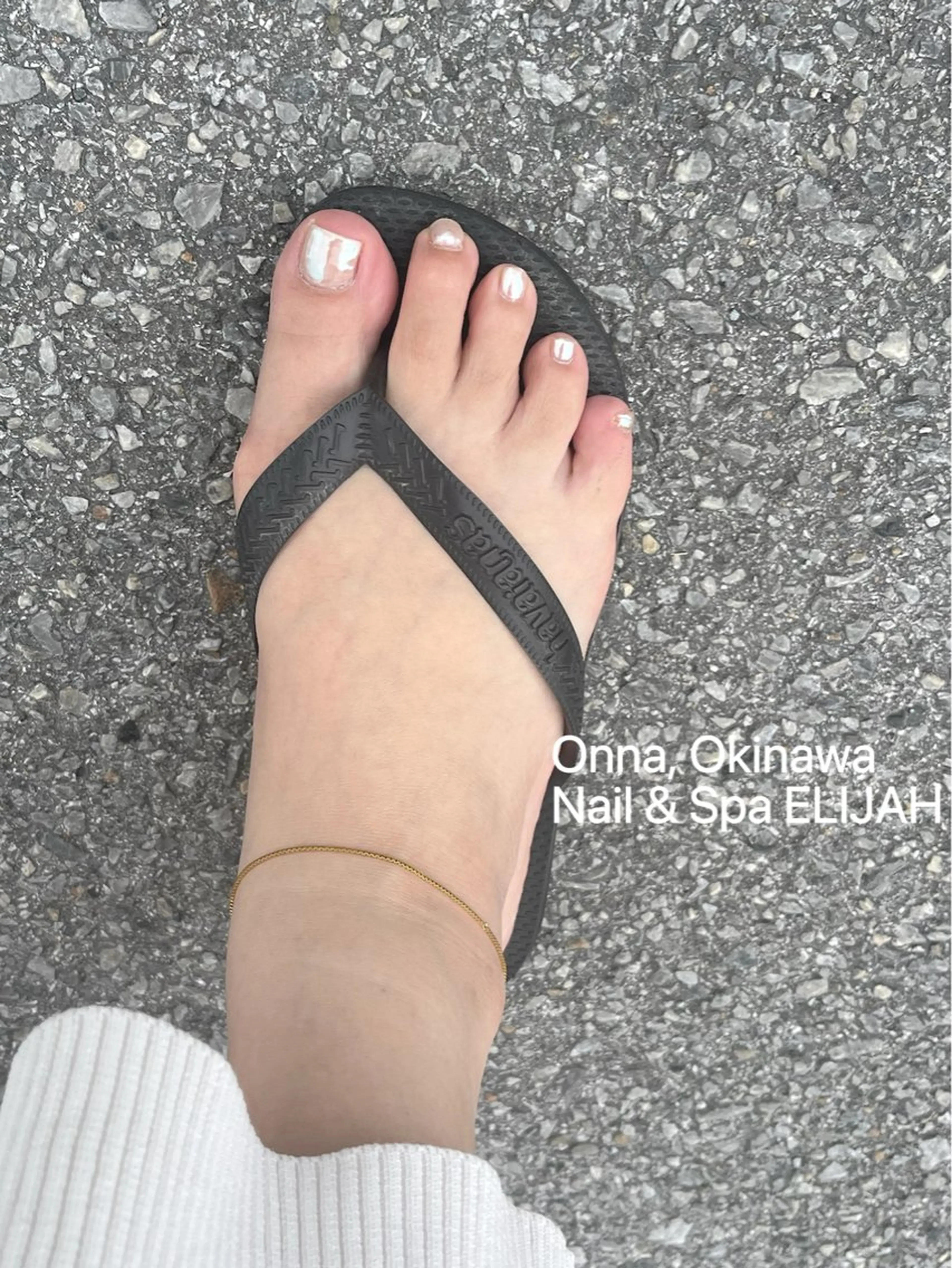 ネイル フットネイル ダンラップ新里 友簣乃のネイルデザイン