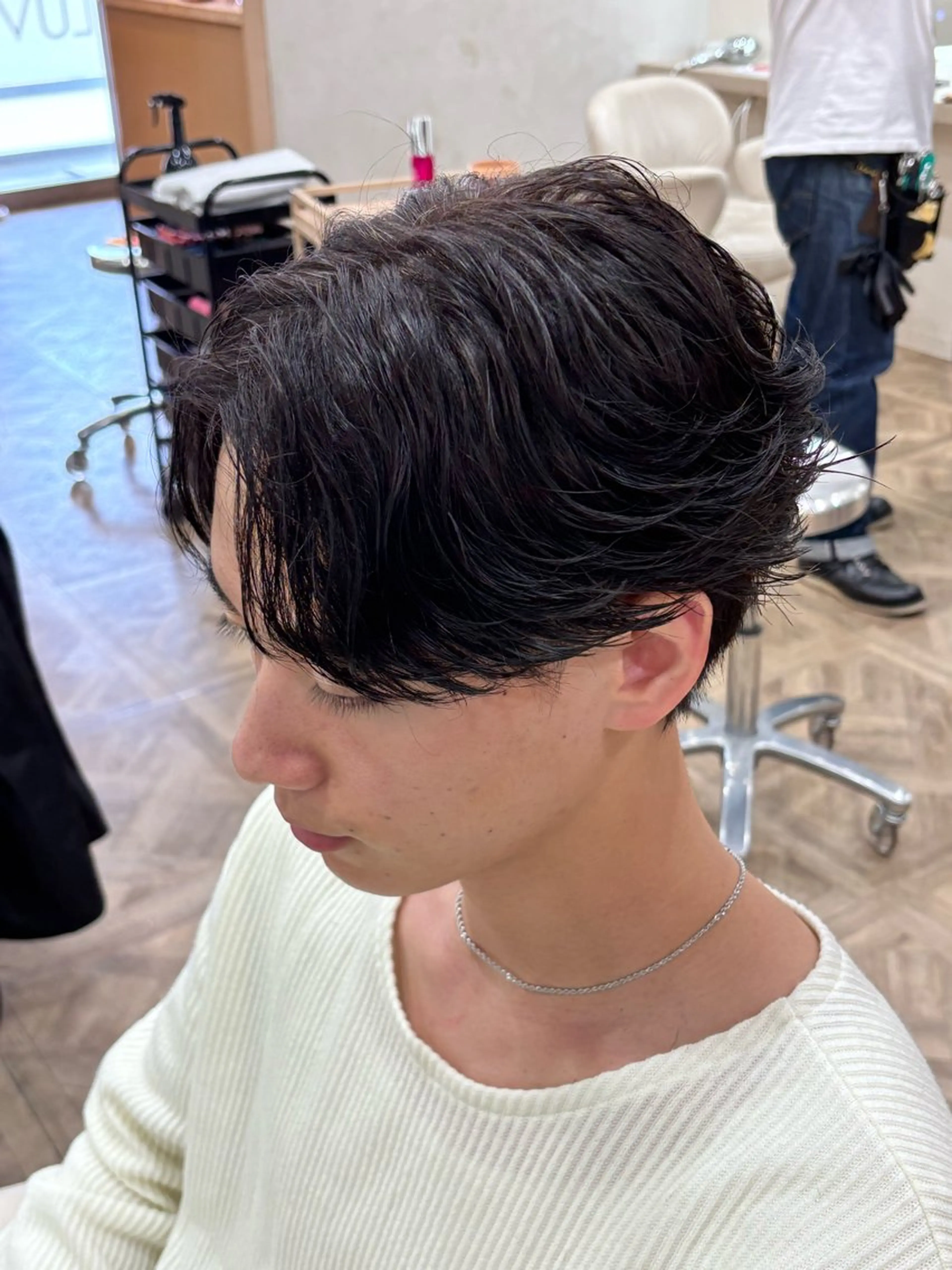 ショート パーマ メンズ フェザーパーマ メンズパーマ カット パーマ トリートメント パーマ職人DAIKI ツイスパ/波巻きのヘアスタイル